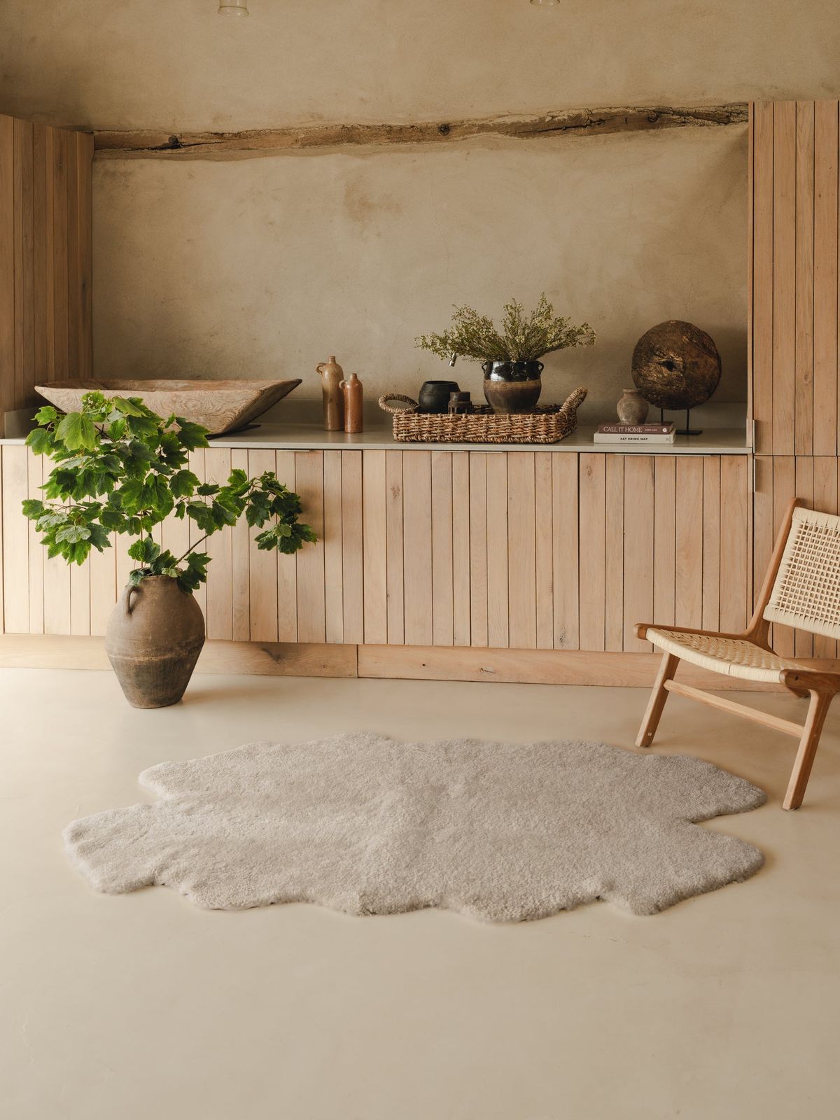 Quatro Shearling Rug - Oatmeal
