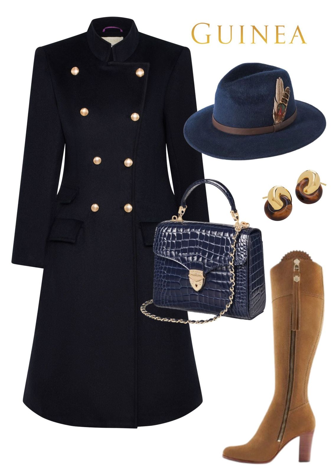 Knightsbridge Navy Wool Coat