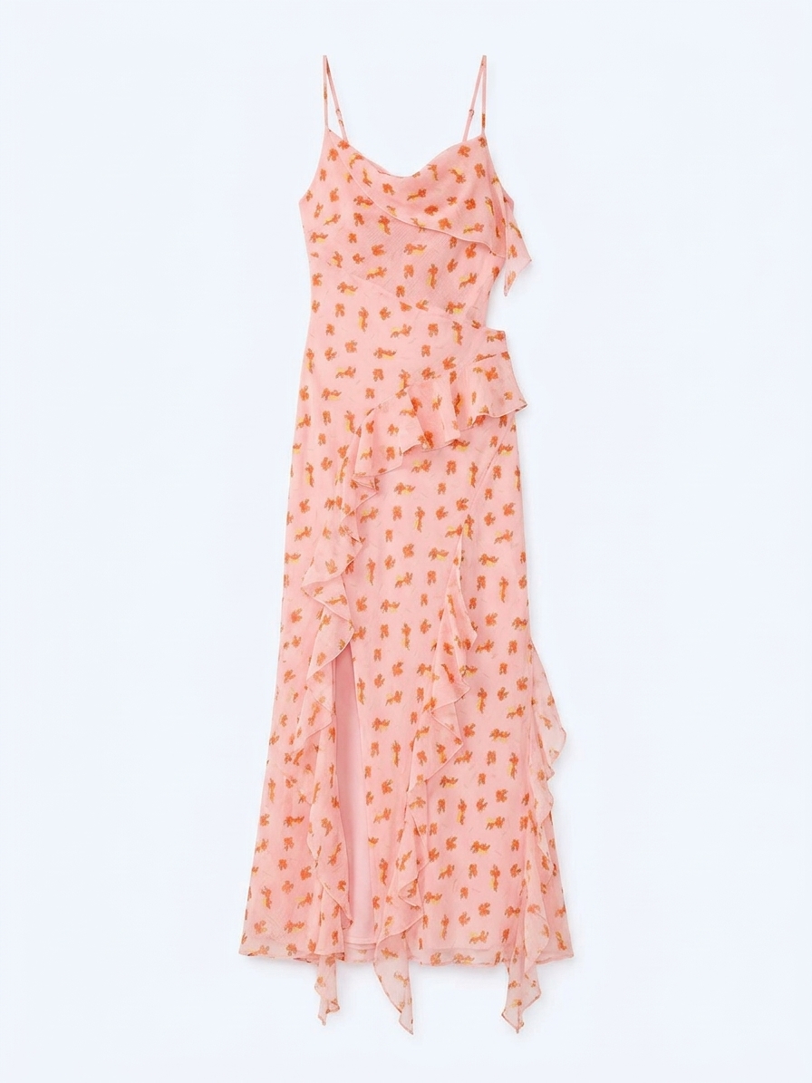 Thora Dress In Abstract Ditsy Floral