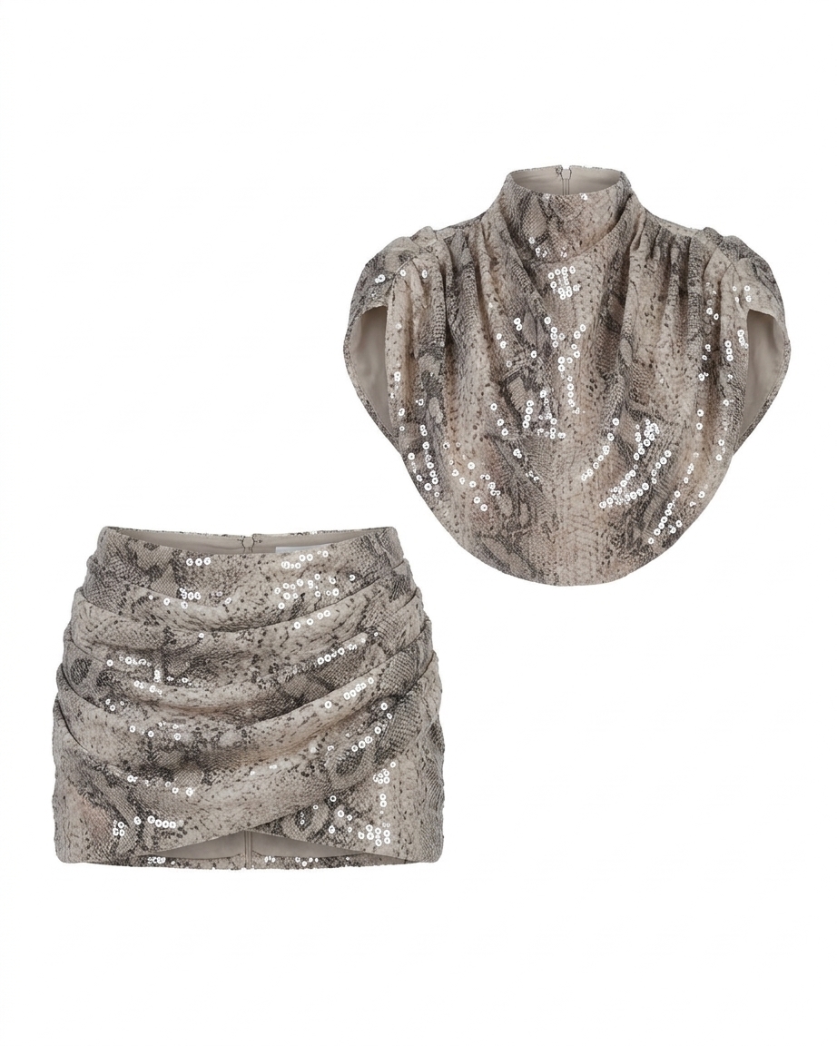 Hera Mini Skirt In Slither Ready To Ship