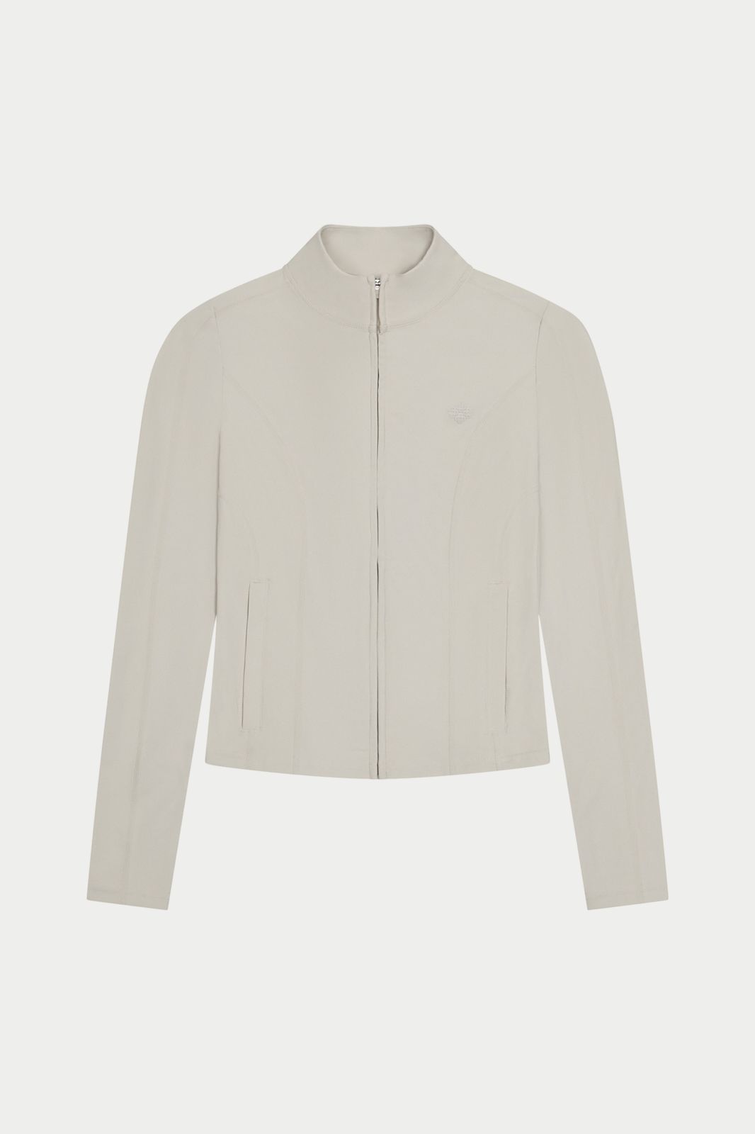 SCULPTING STRETCH ZIP UP JACKET - BONE