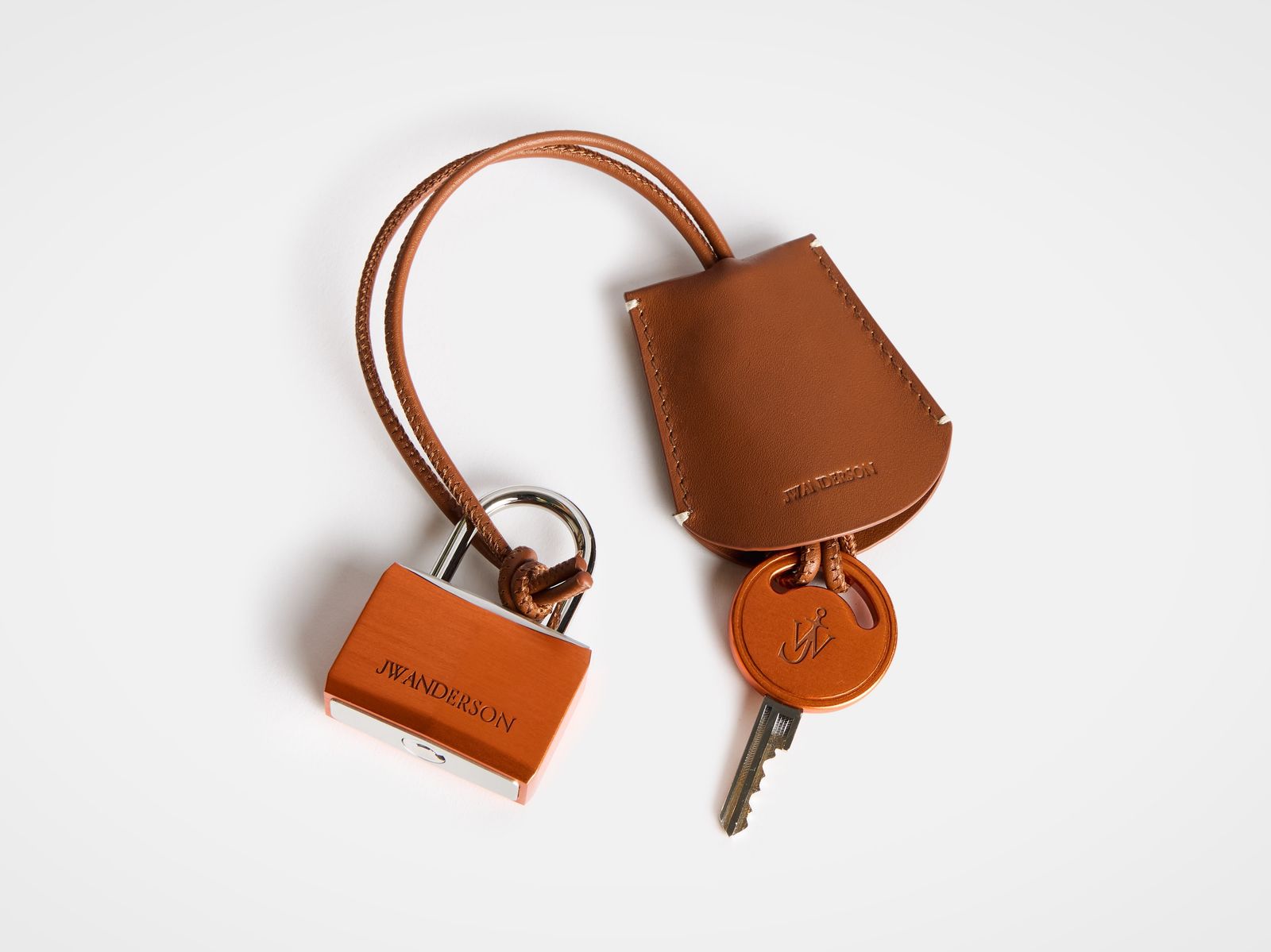 PADLOCK CHARM IN ORANGE