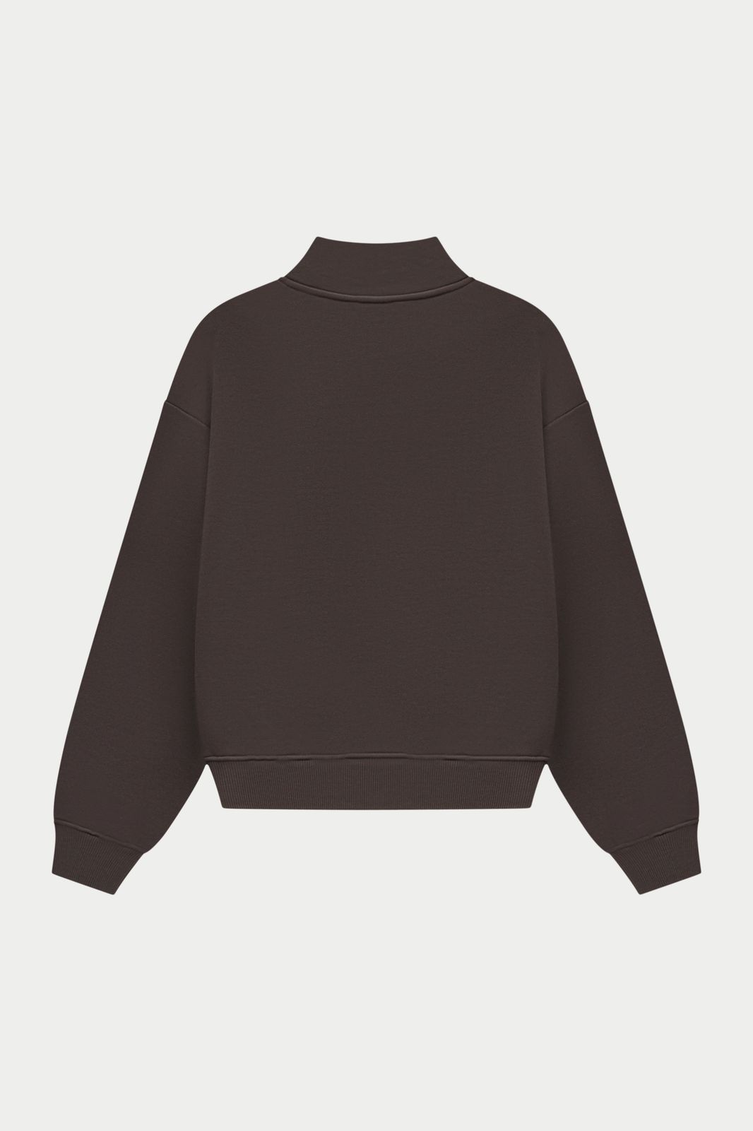 CTRE QUARTER ZIP FUNNEL NECK - BROWN