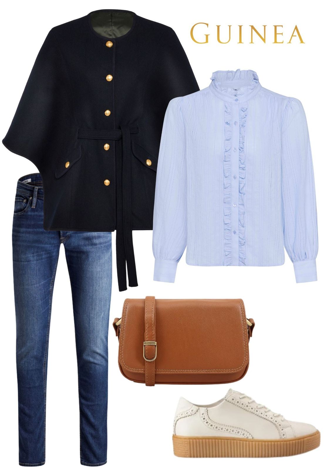 Serena Navy Cape