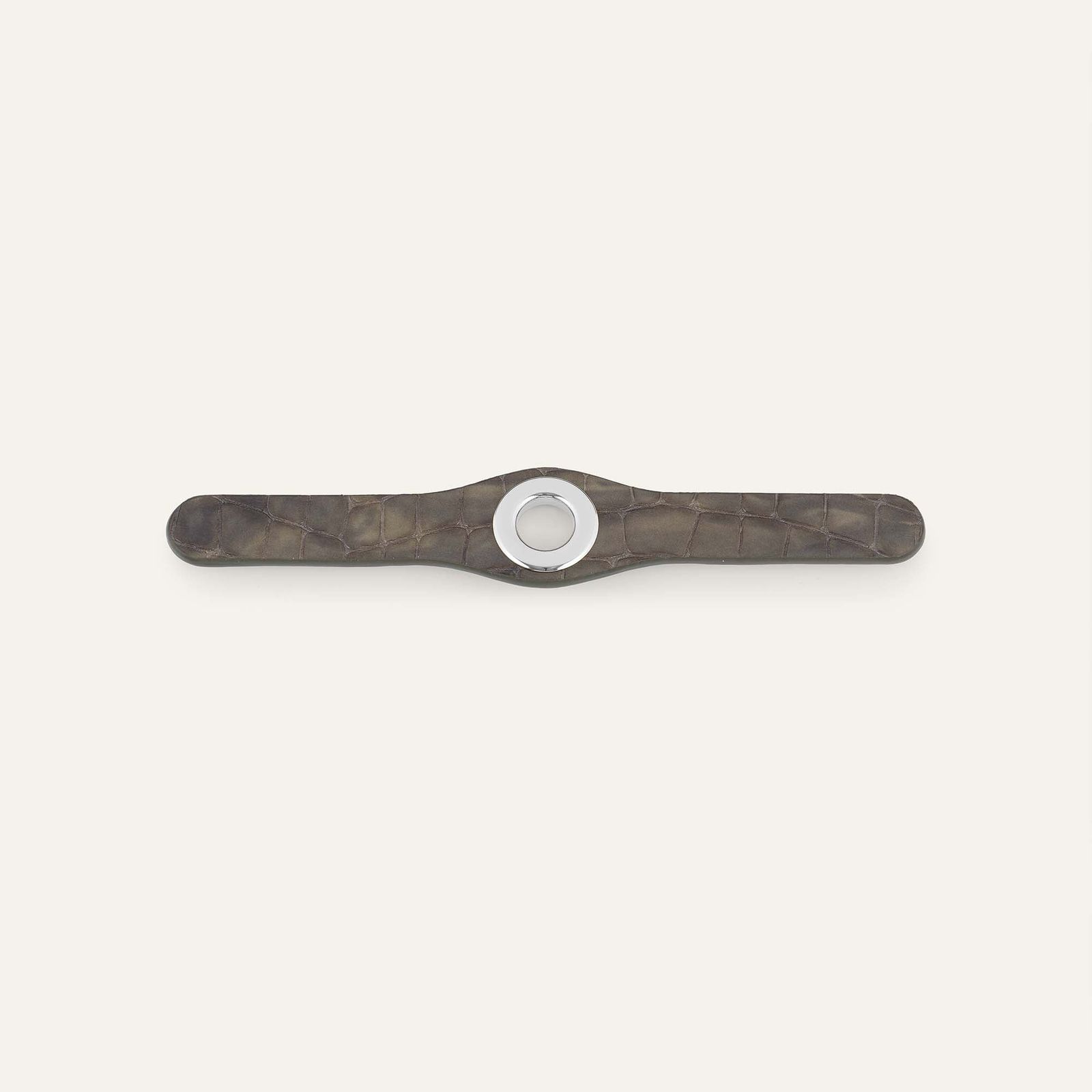 Deco Mini | Flint Patent with Silver hardware