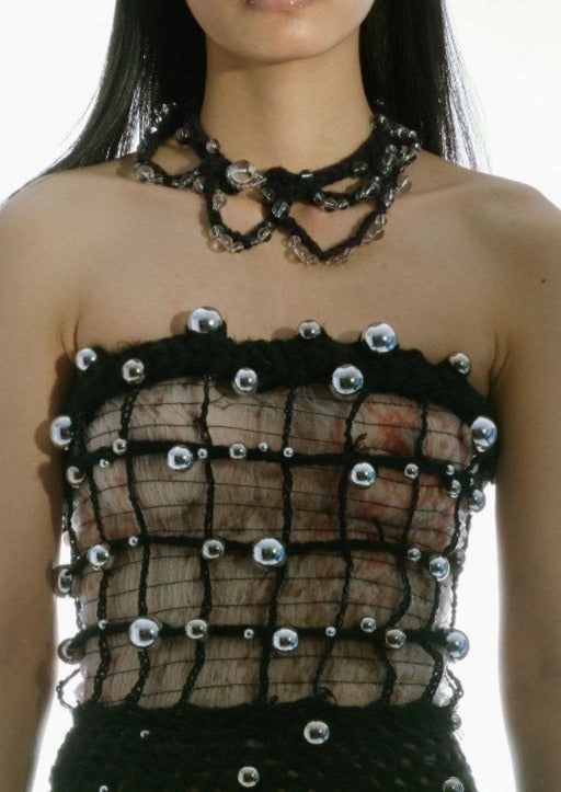 CROCHET SCALLOP NECKLACE