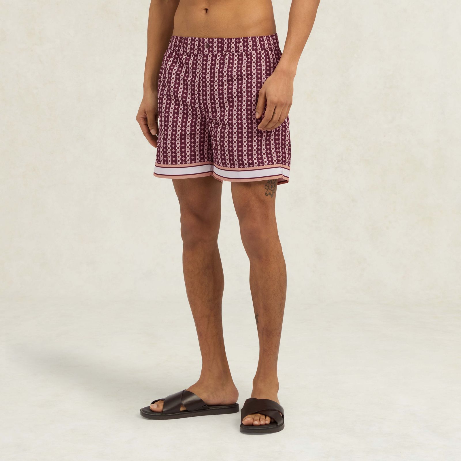 Pressoa Printed Swimshort - Red
