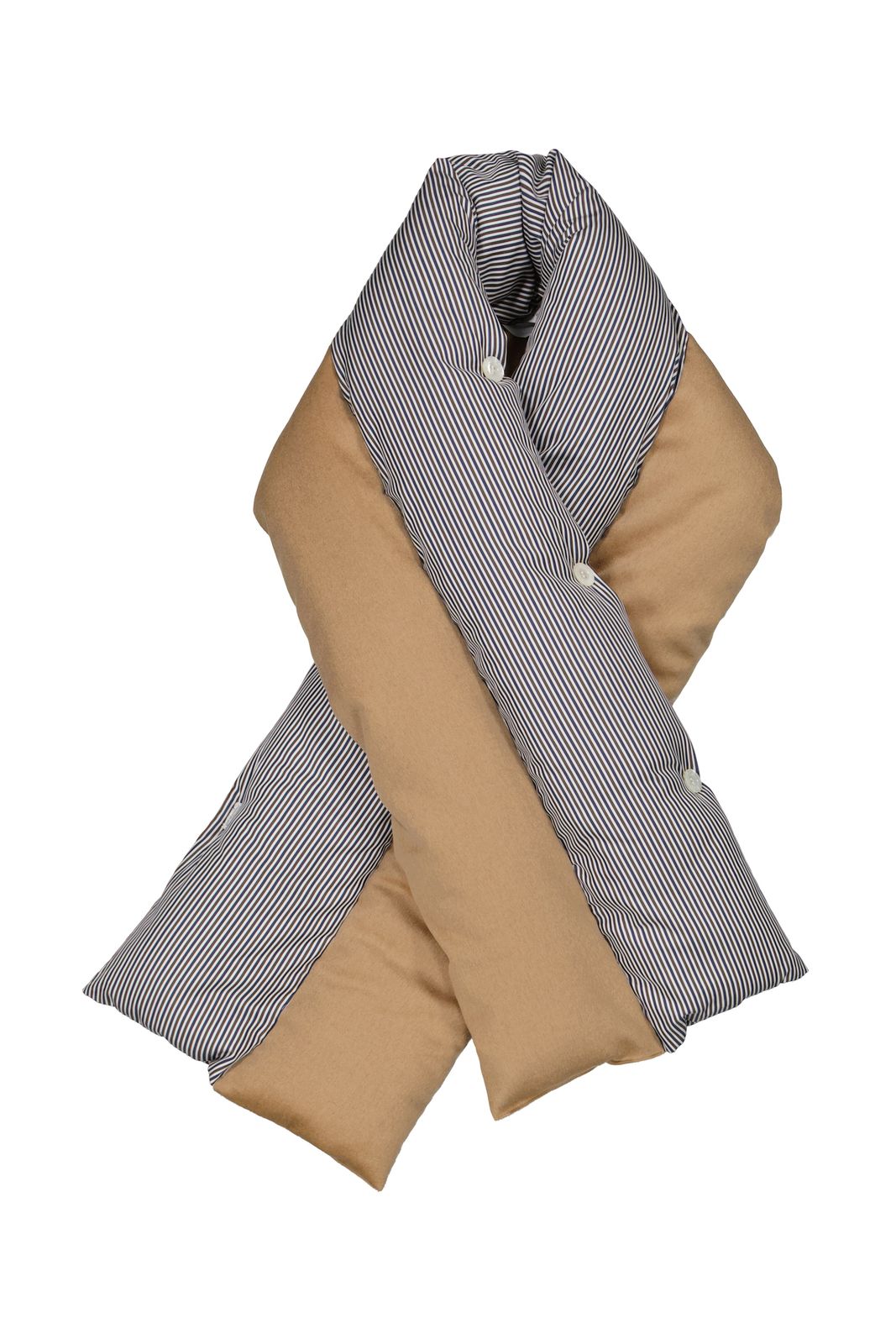 L'écharpe duvet en baby camel et popeline de coton