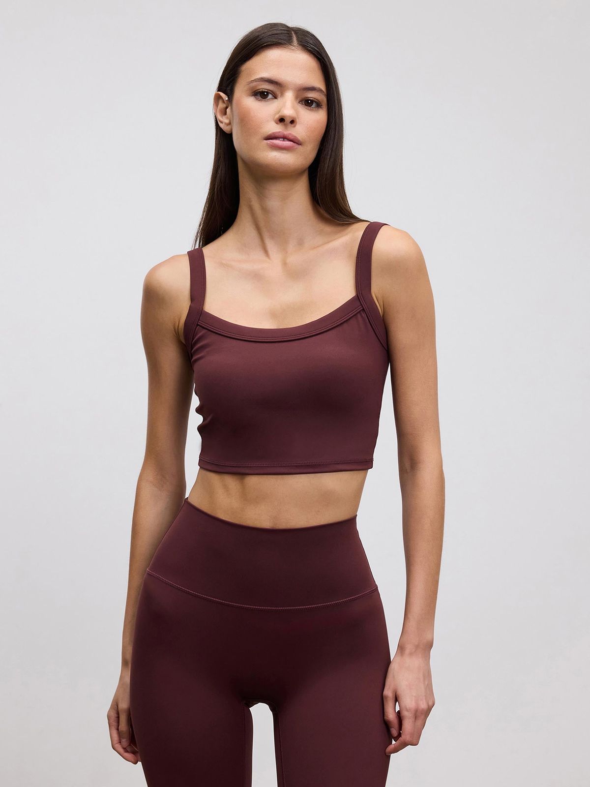 Womens Active Sports Bra in Burgundy