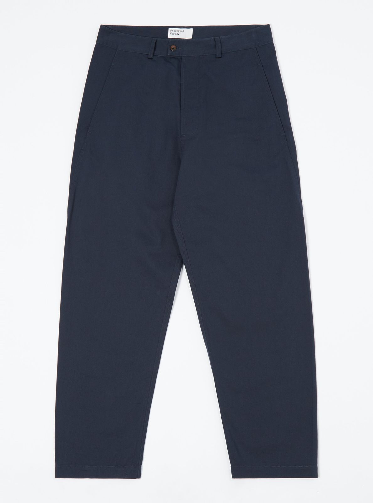 Navy Twill Curved Pant
