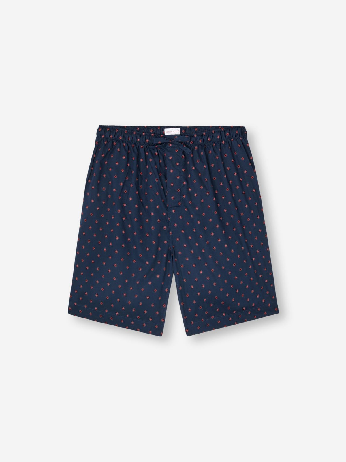 Nelson Cotton Batiste Lounge Shorts Navy Blue Rose Star