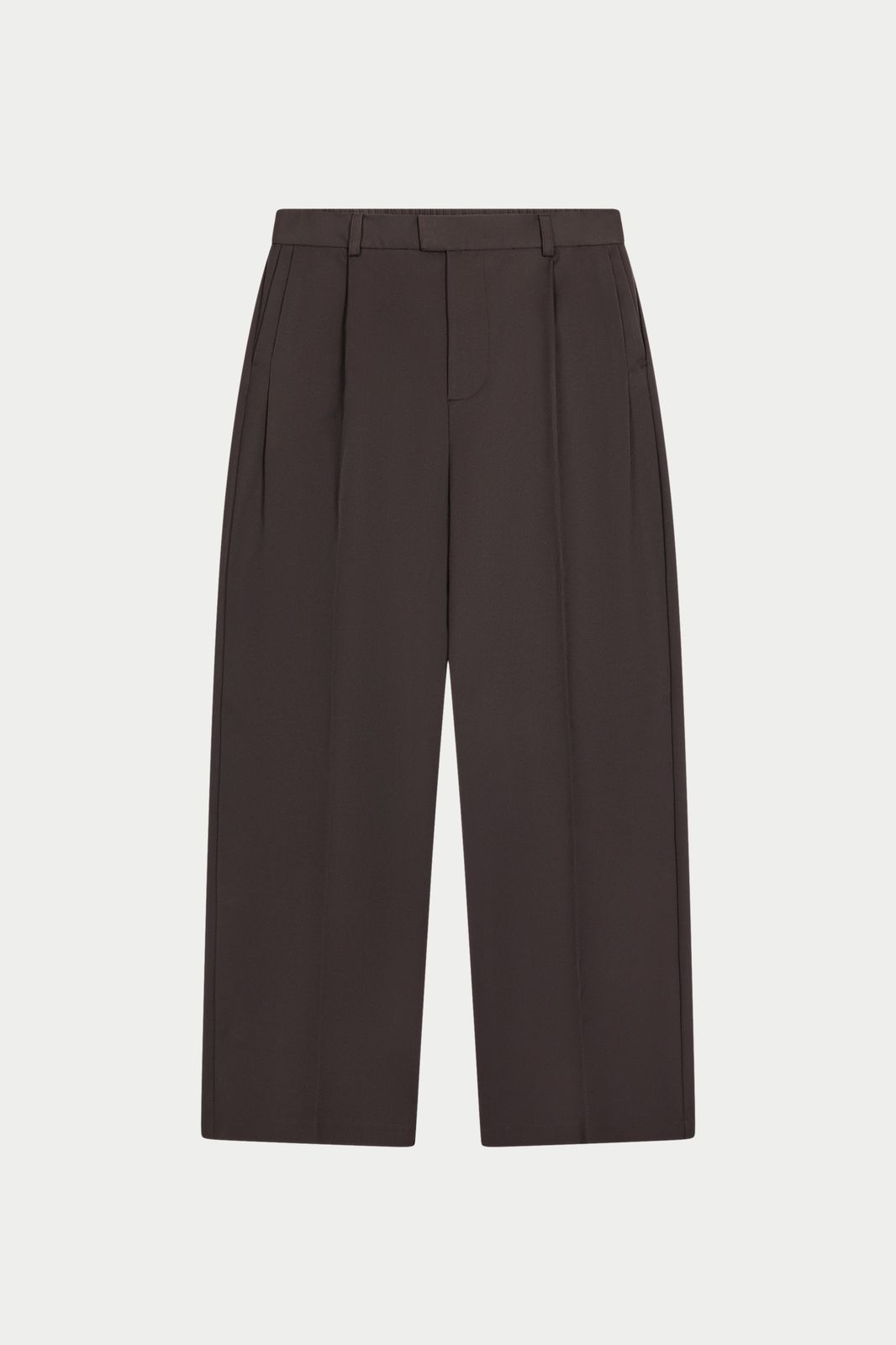 RIVET DETAIL TROUSERS - BROWN