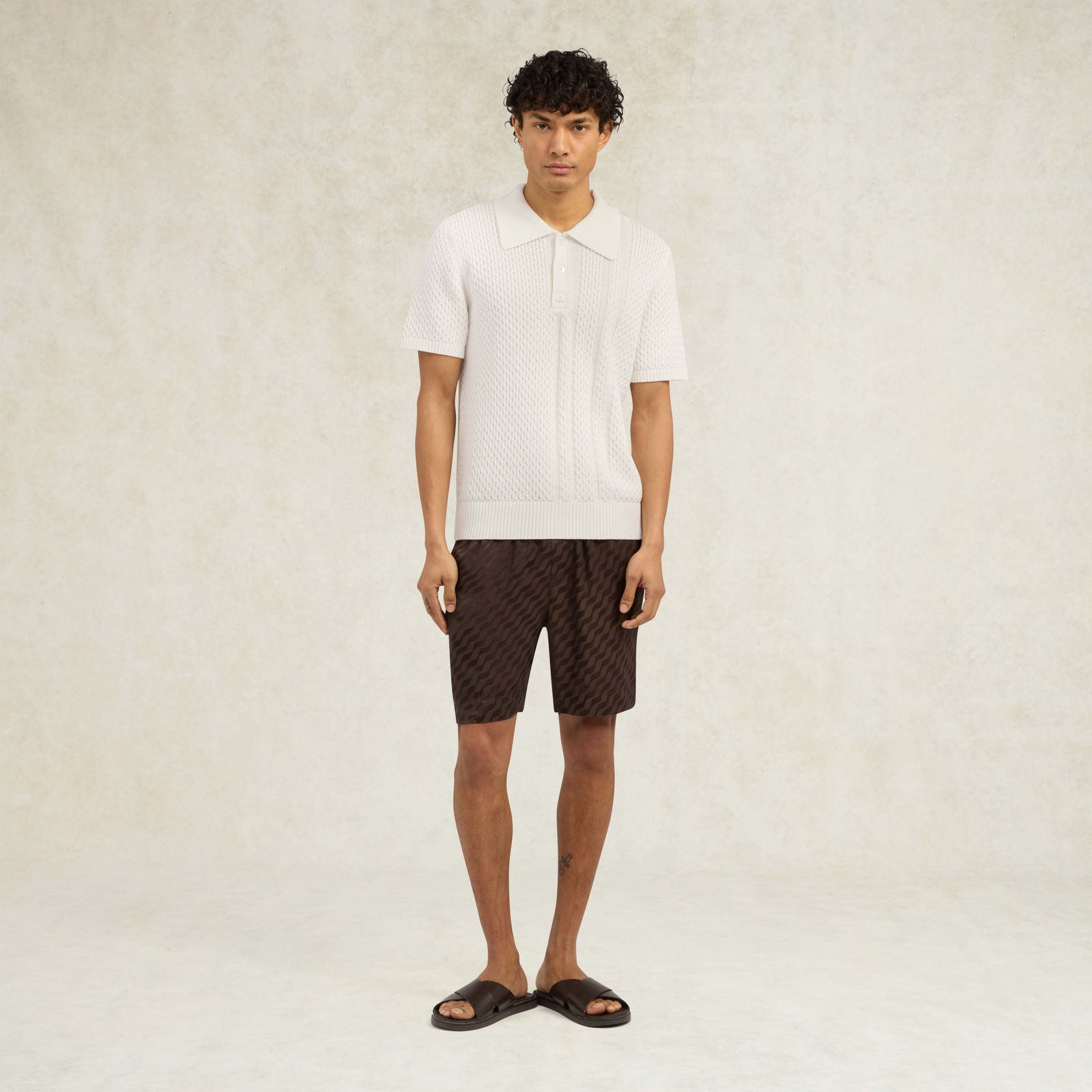 Santino Knit Polo - Ivory
