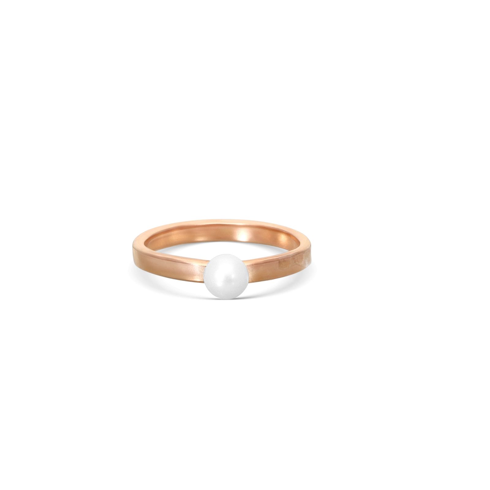 Pearl Hammered Ring