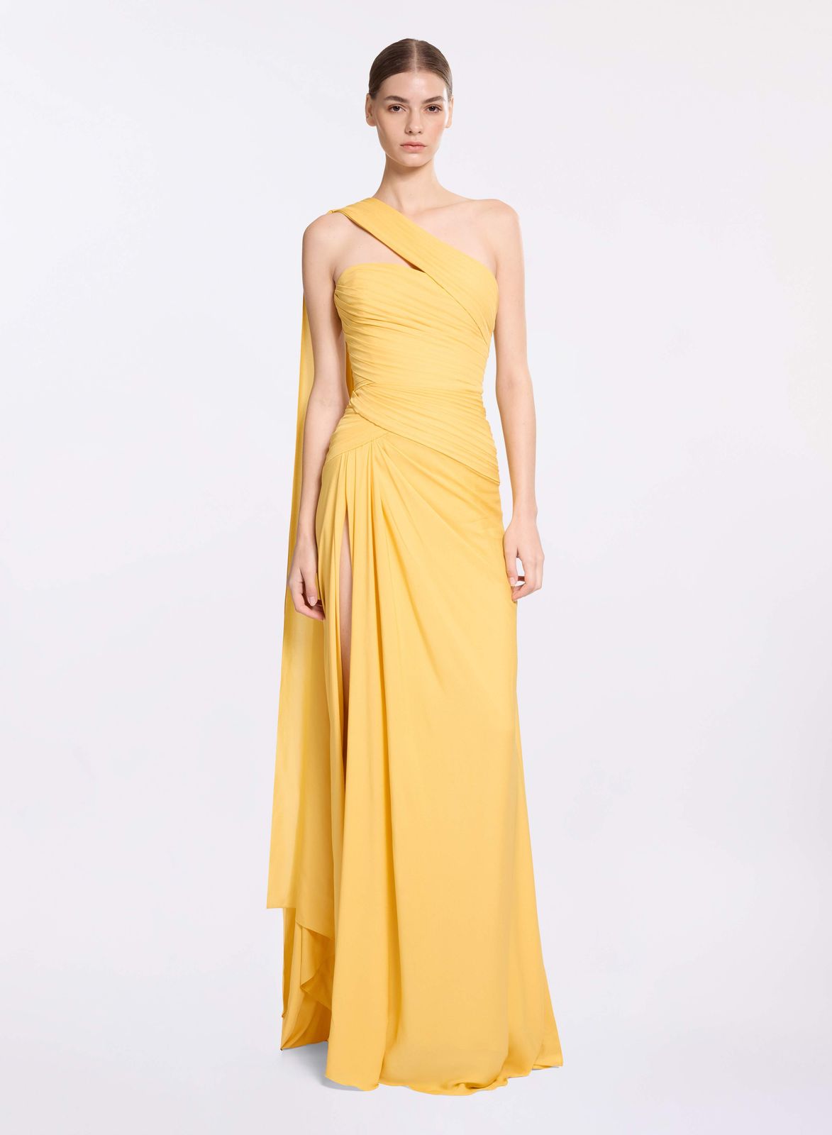 One-Shoulder Silk Dress