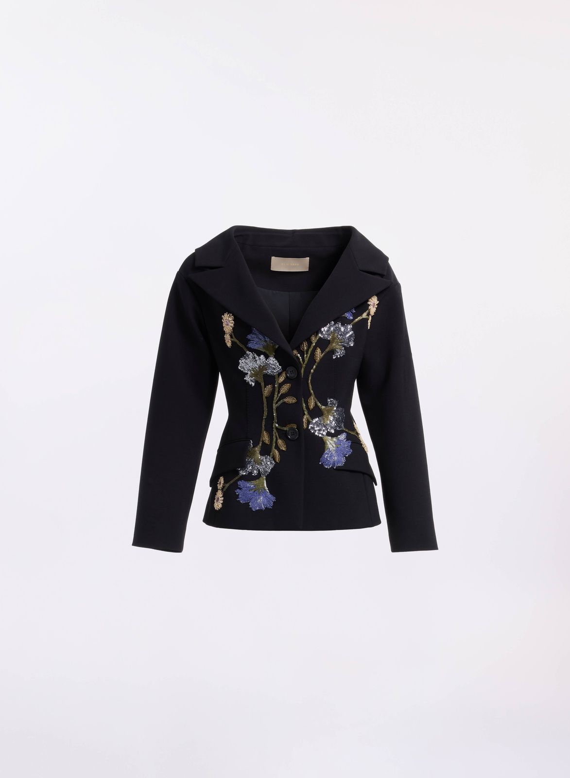 Embellished Crepe Wool Jacket