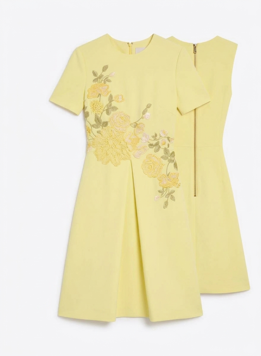 Embellished Cady Midi Dress