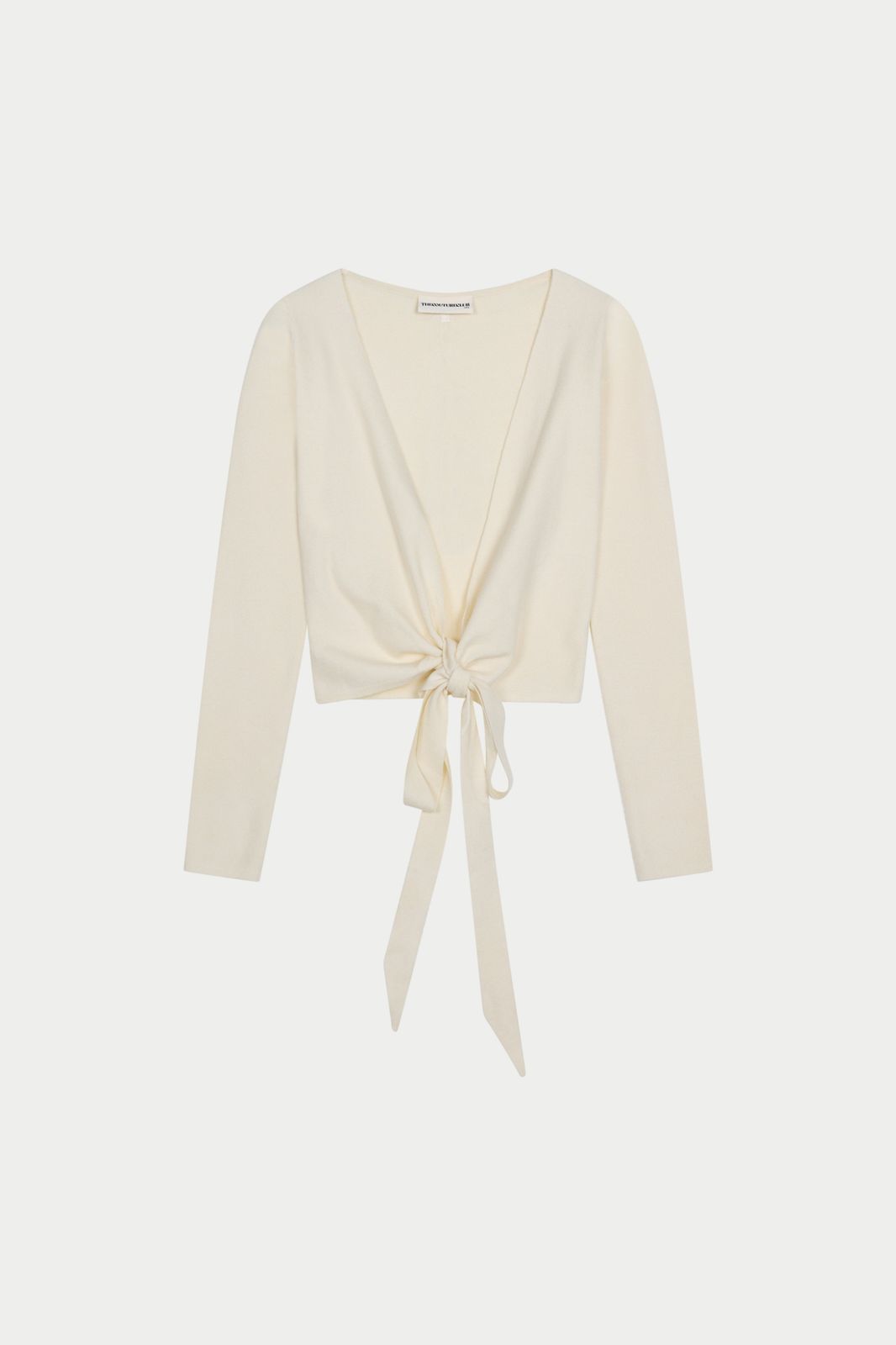 WRAP AROUND KNIT CARDIGAN - OFF WHITE
