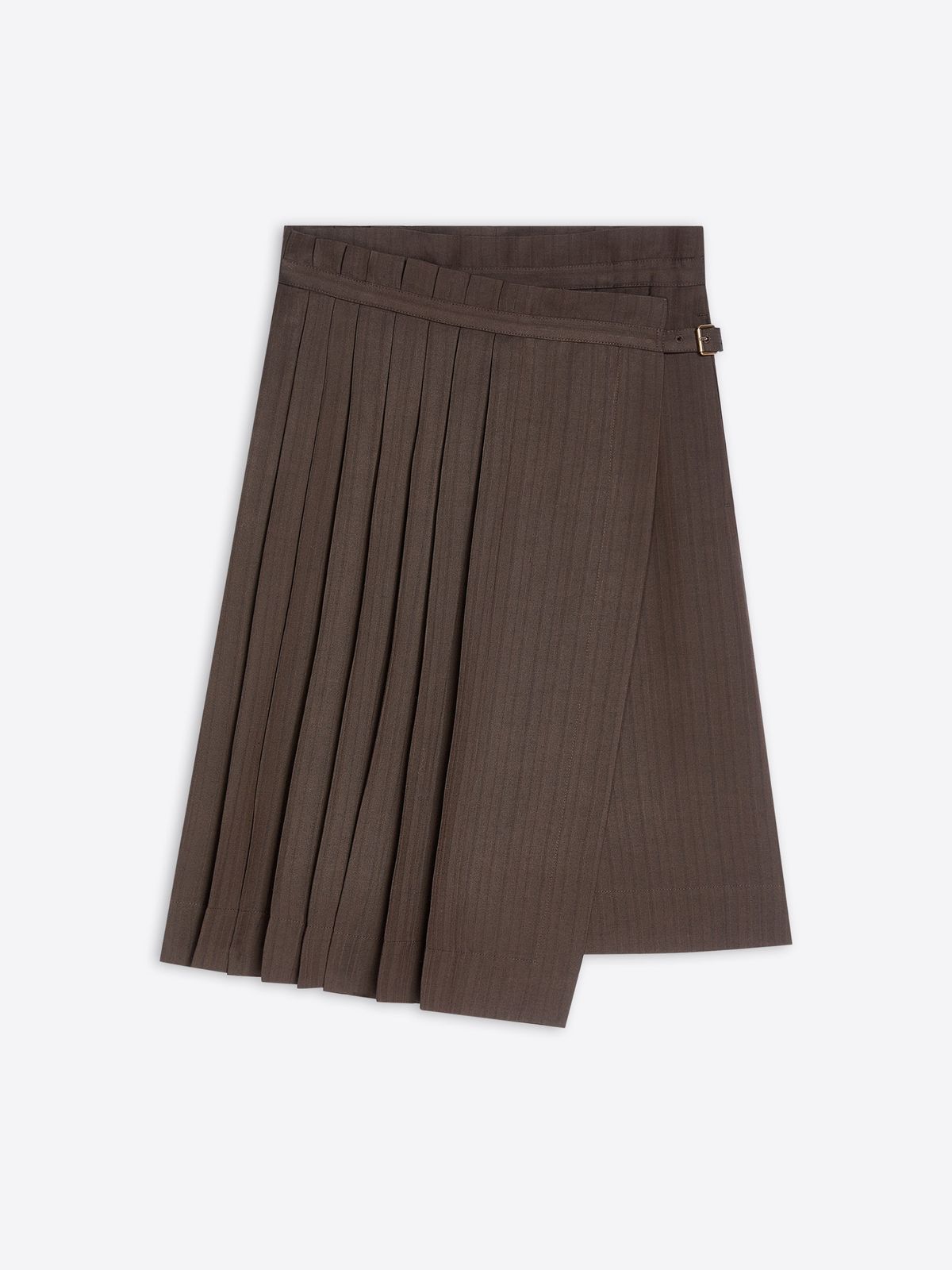Pleated viscose skirt