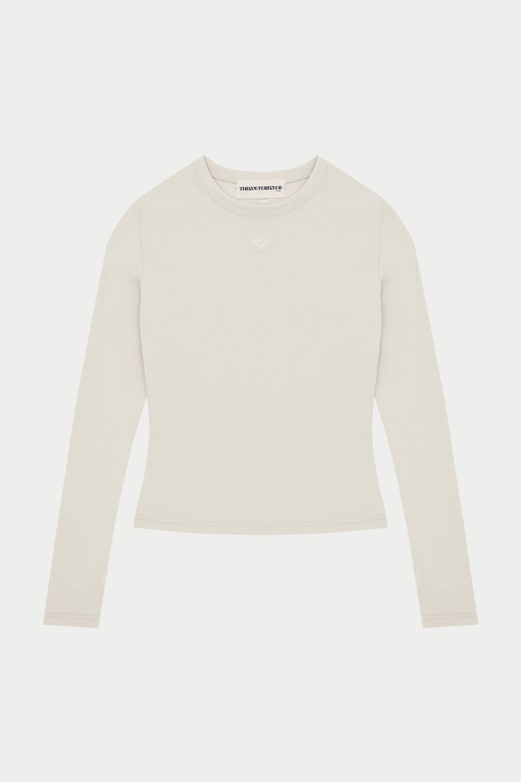 SCULPTING STRETCH LONG SLEEVE TOP - BONE