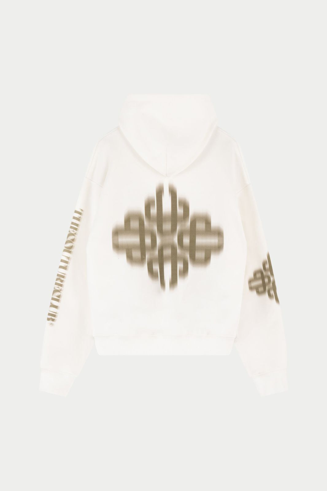 MOTION BLURRED EMBLEM HOODIE - KHAKI