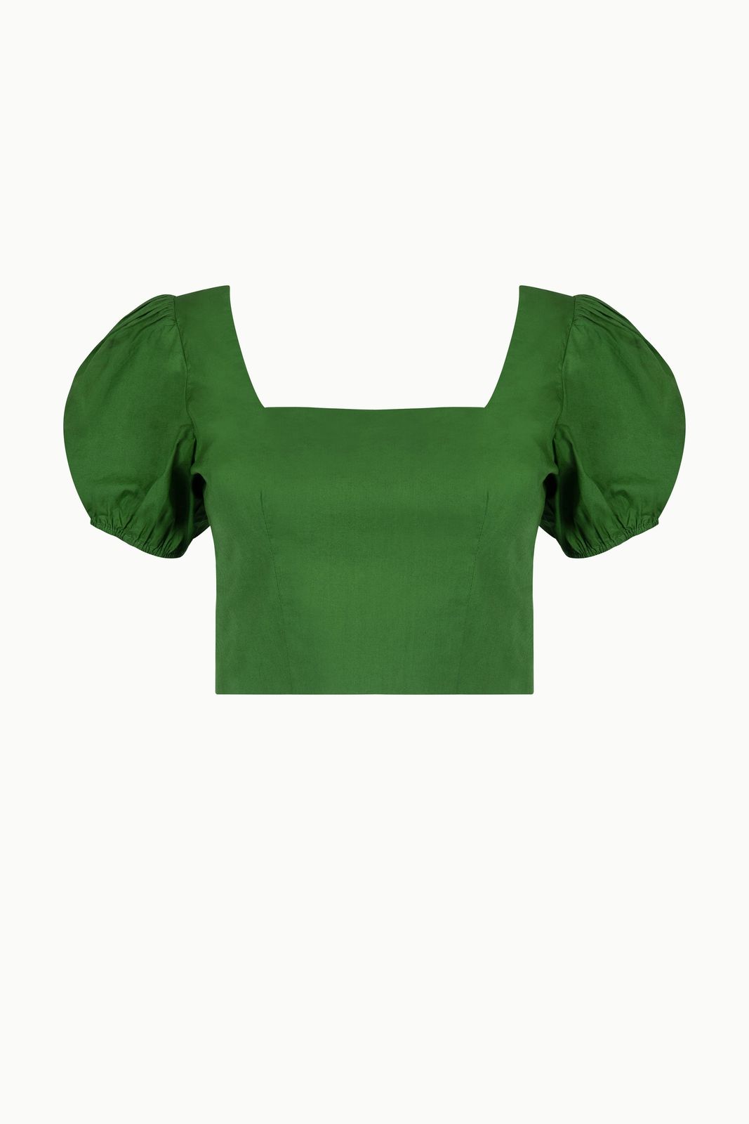 The Organic Cotton Crop Top in Green
