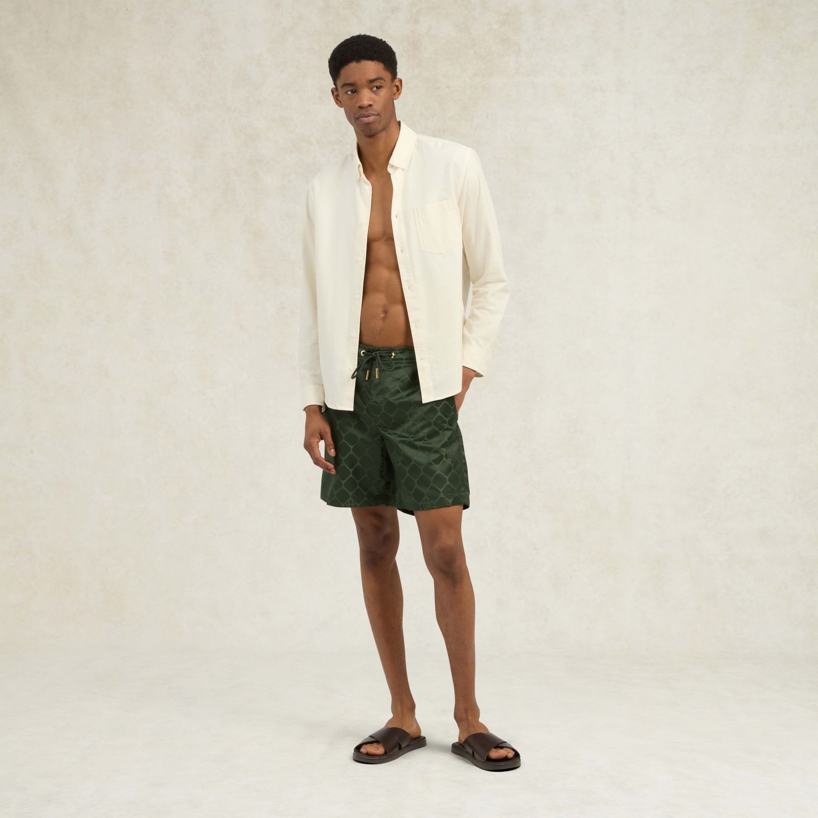 Diera Jacquard Oceano Swimshort - Pine Green