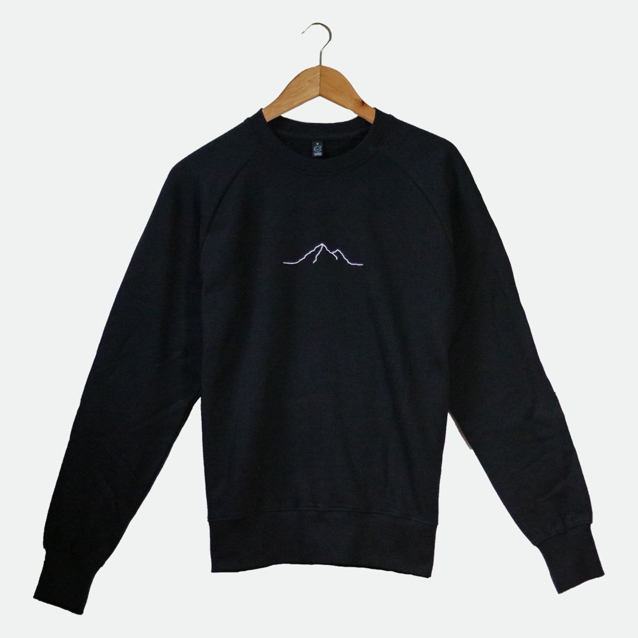 Mountain Unisex Sweater | 100% Organic Cotton | Black