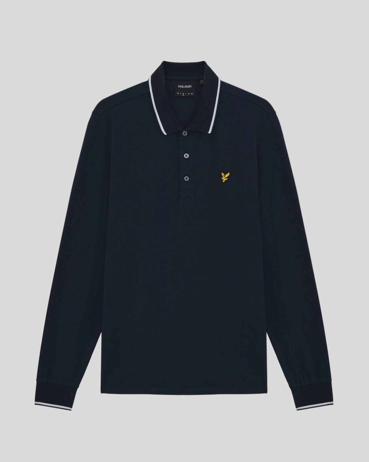 Tipped Long Sleeve Polo Shirt