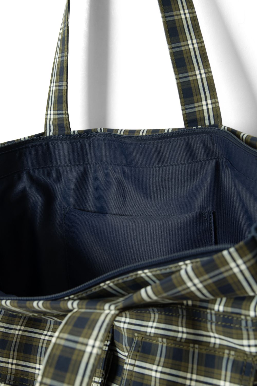 Eliza Bag - Navy Green Check