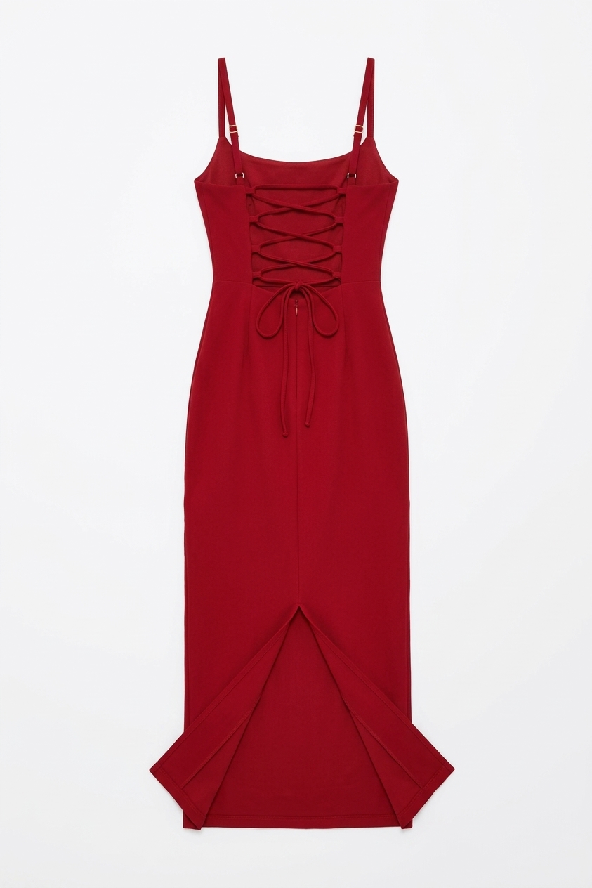 Elva Lace-up Back Maxi Dress