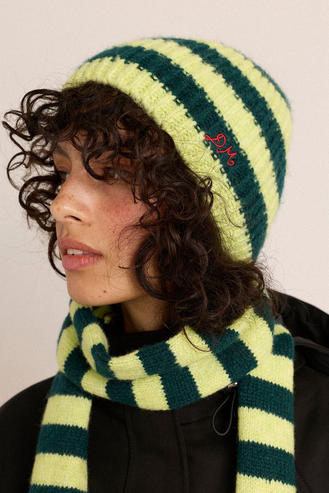 Beanie - Green Stripe