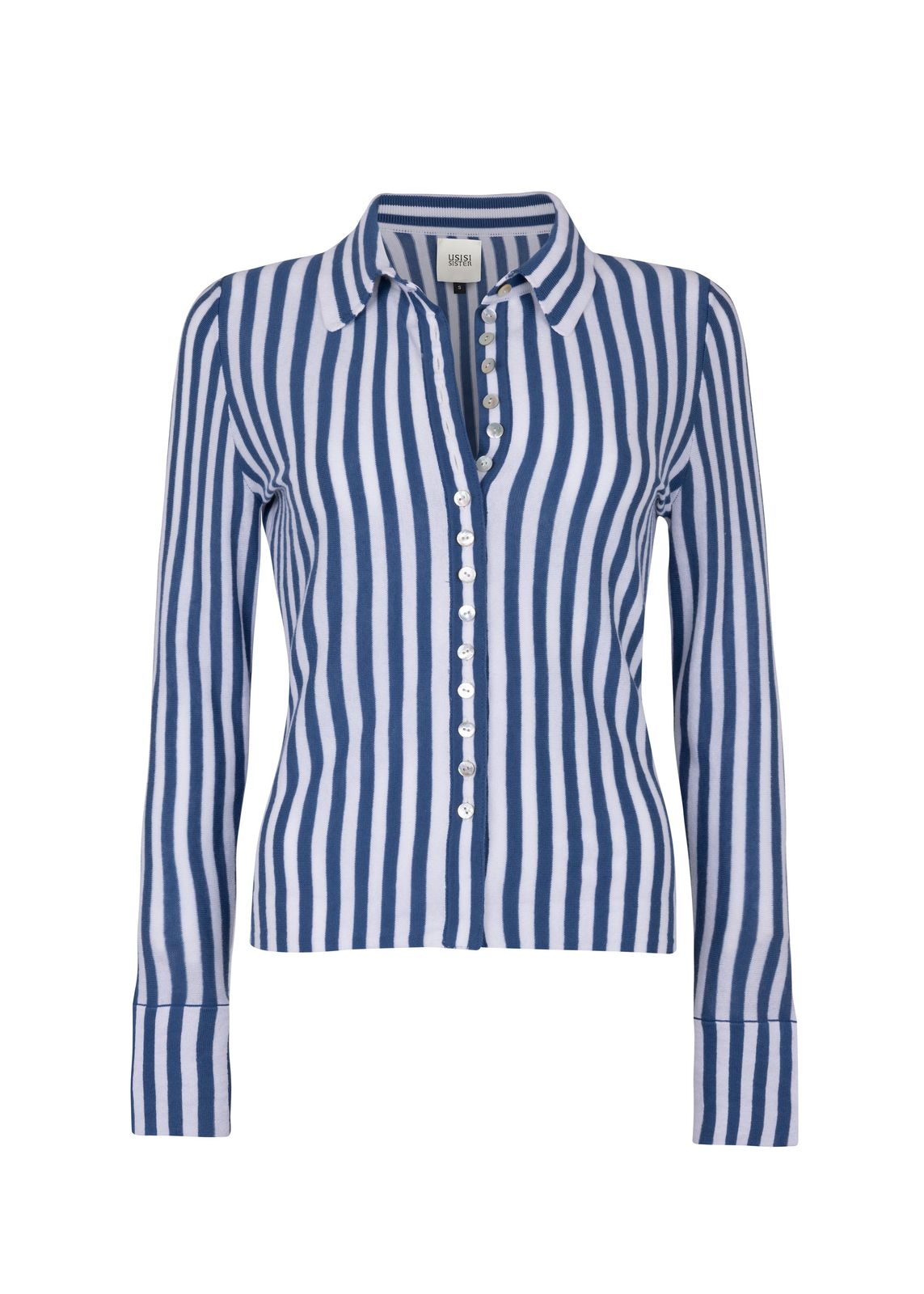 GIA STRIPED KNIT SHIRT