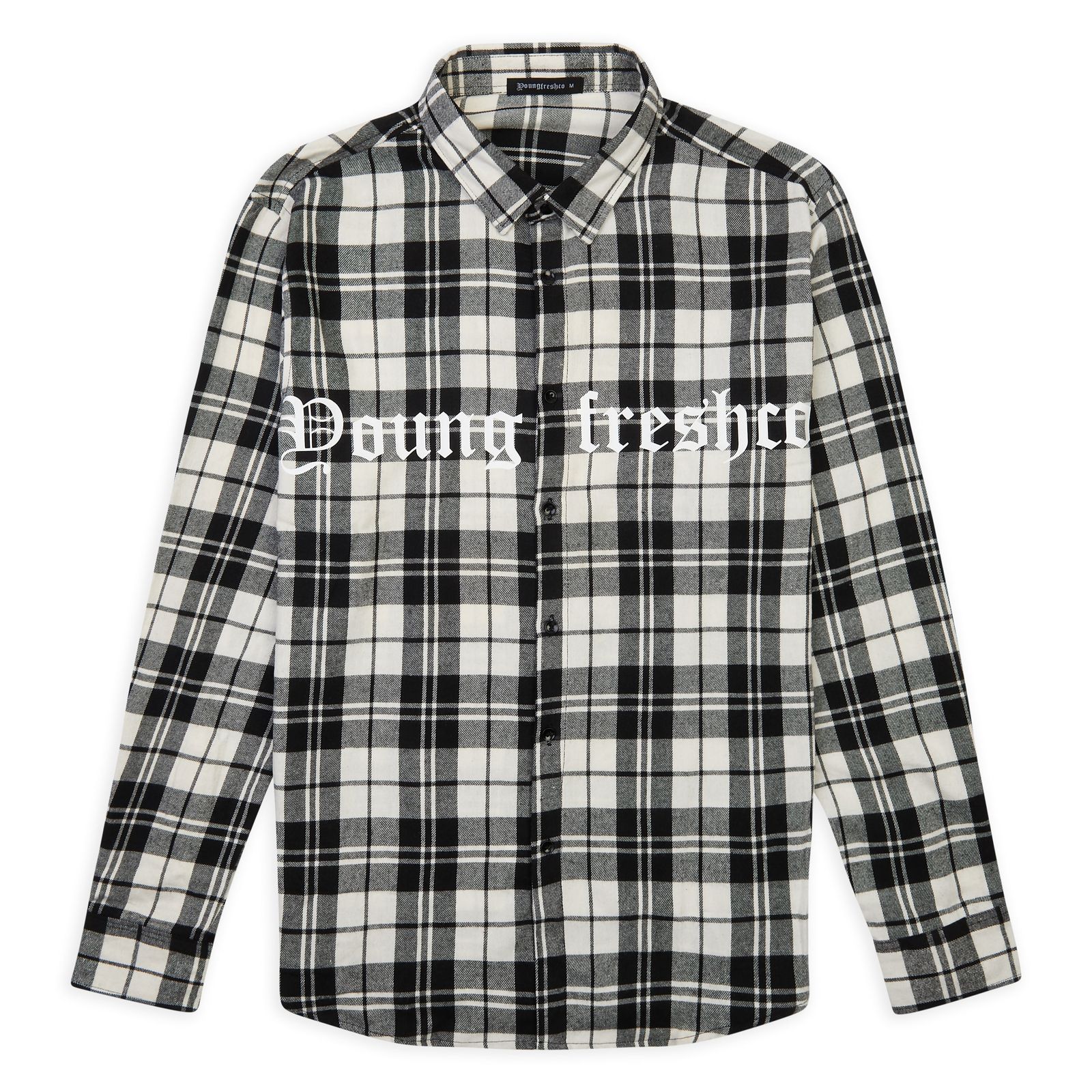 Black / Grey Check Flannel Shirt