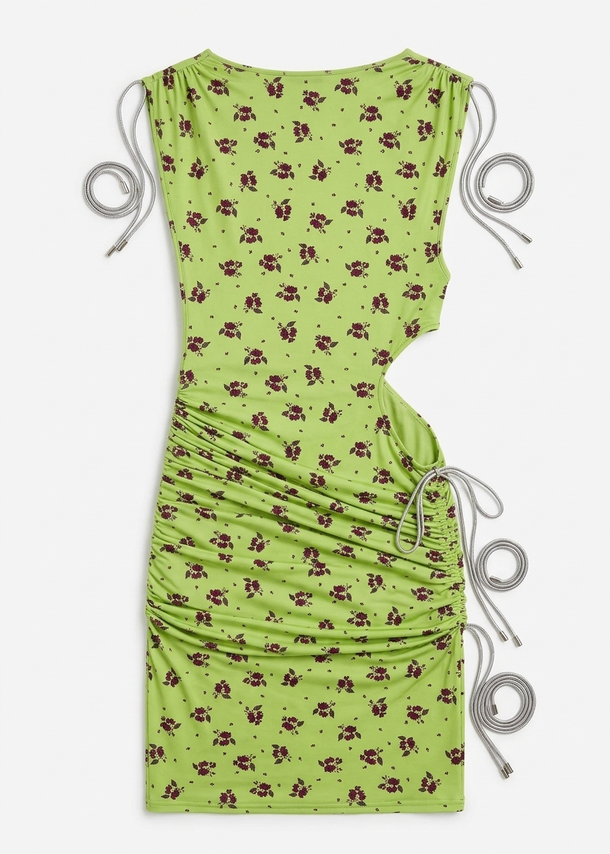 Coperni Printed Adjustable Dress - Green