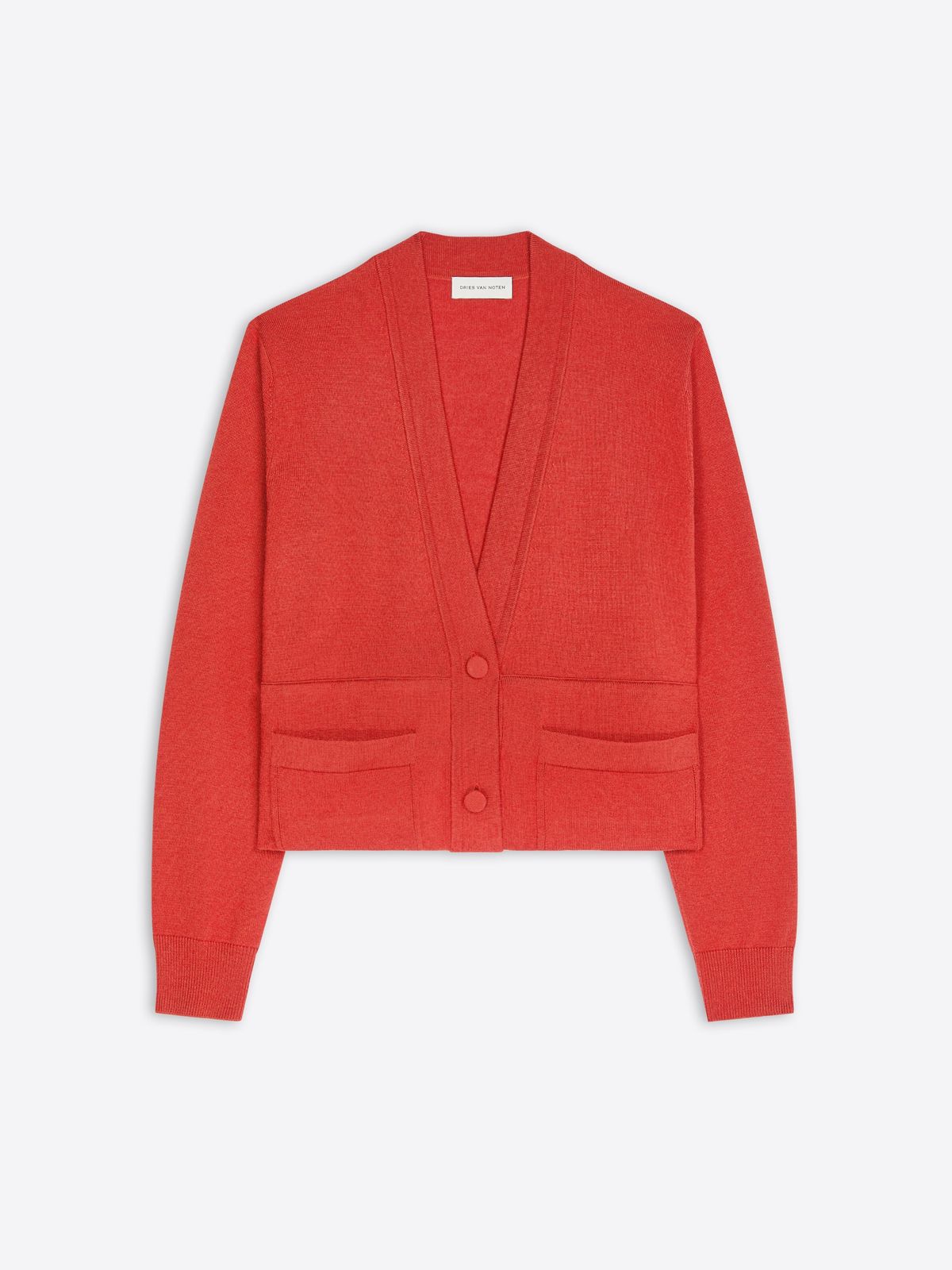 Cropped wool cardigan