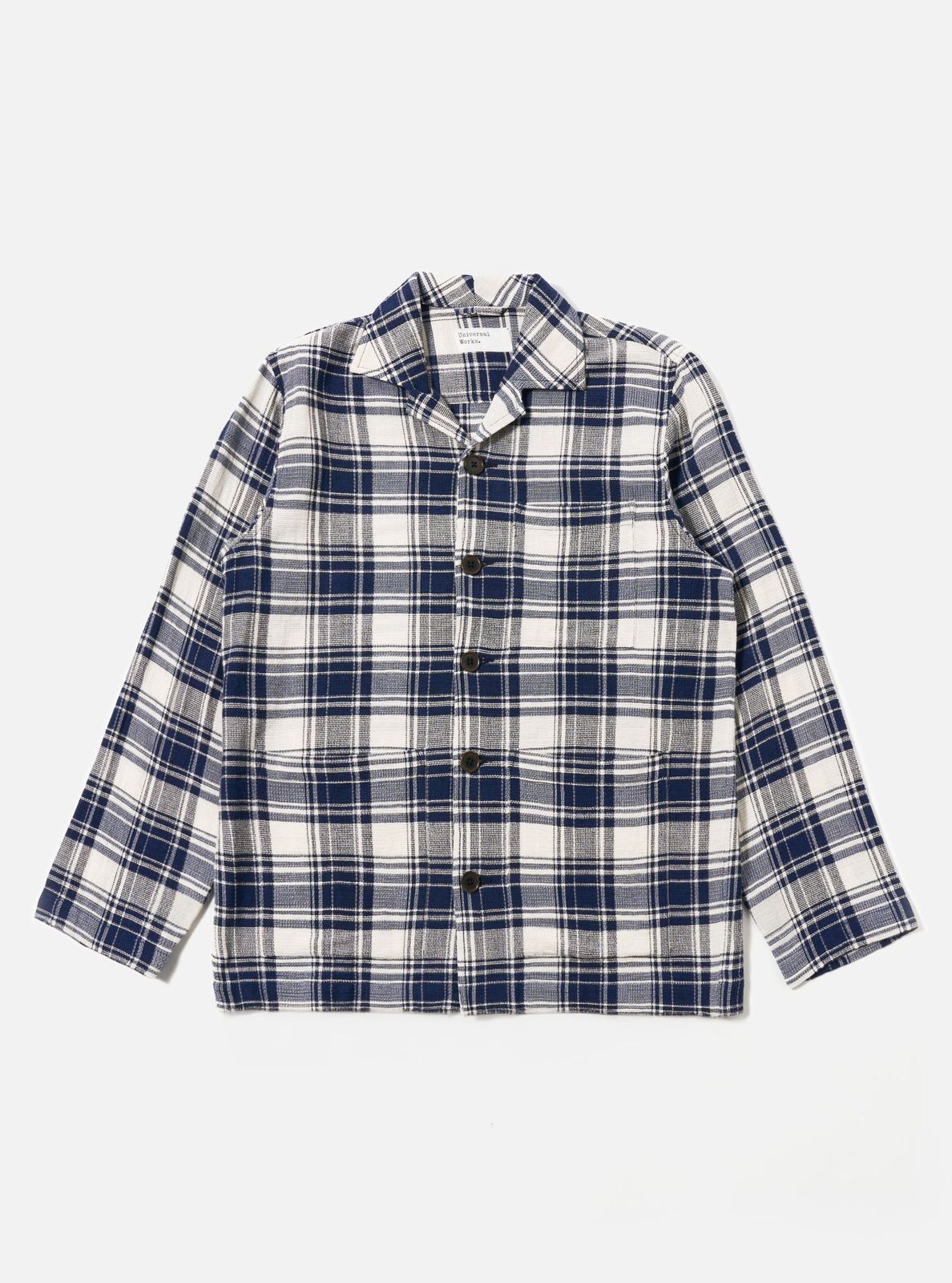 Navy Texture Plaid Cancun Jacket