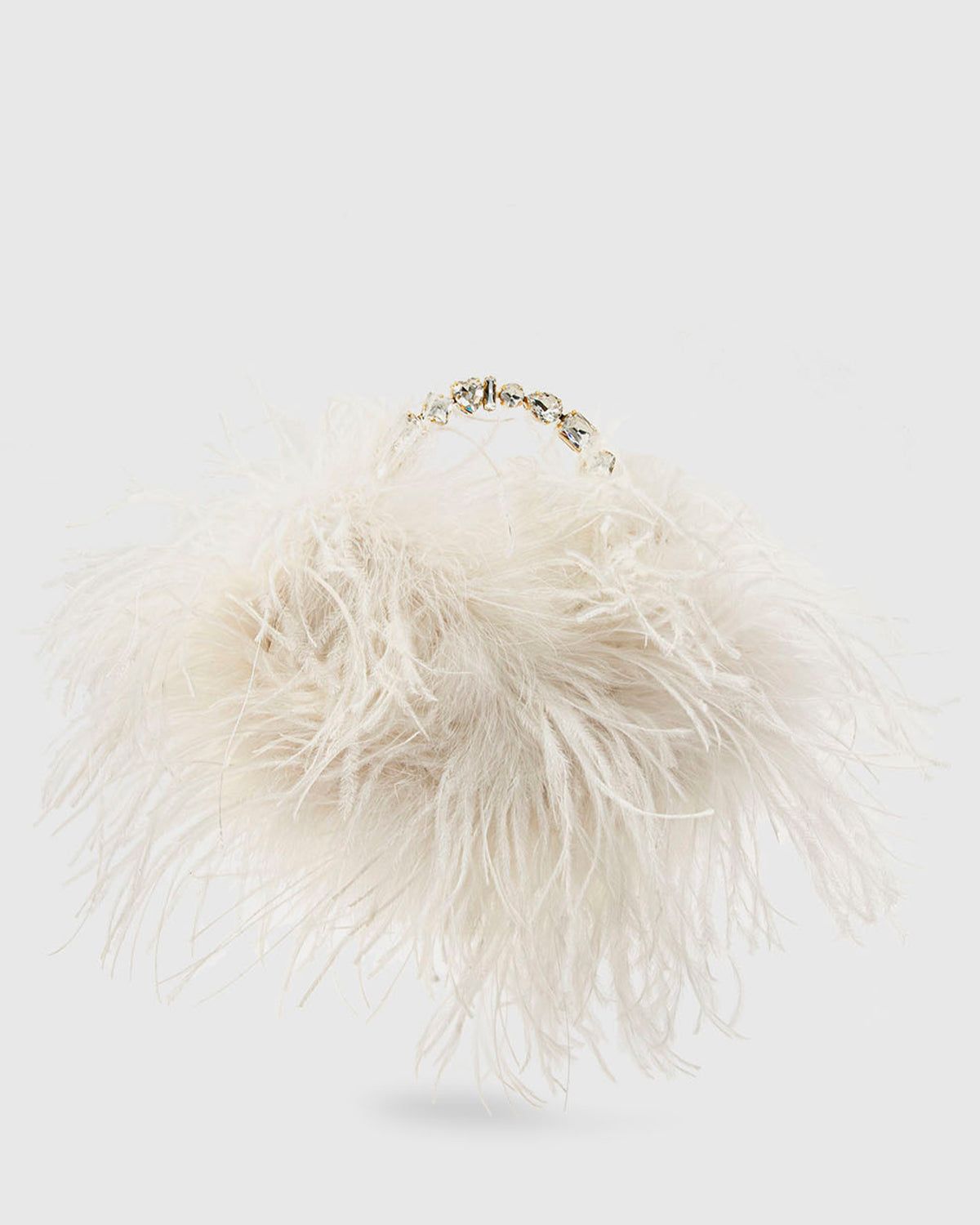 Creme Taliya Feather Pouch