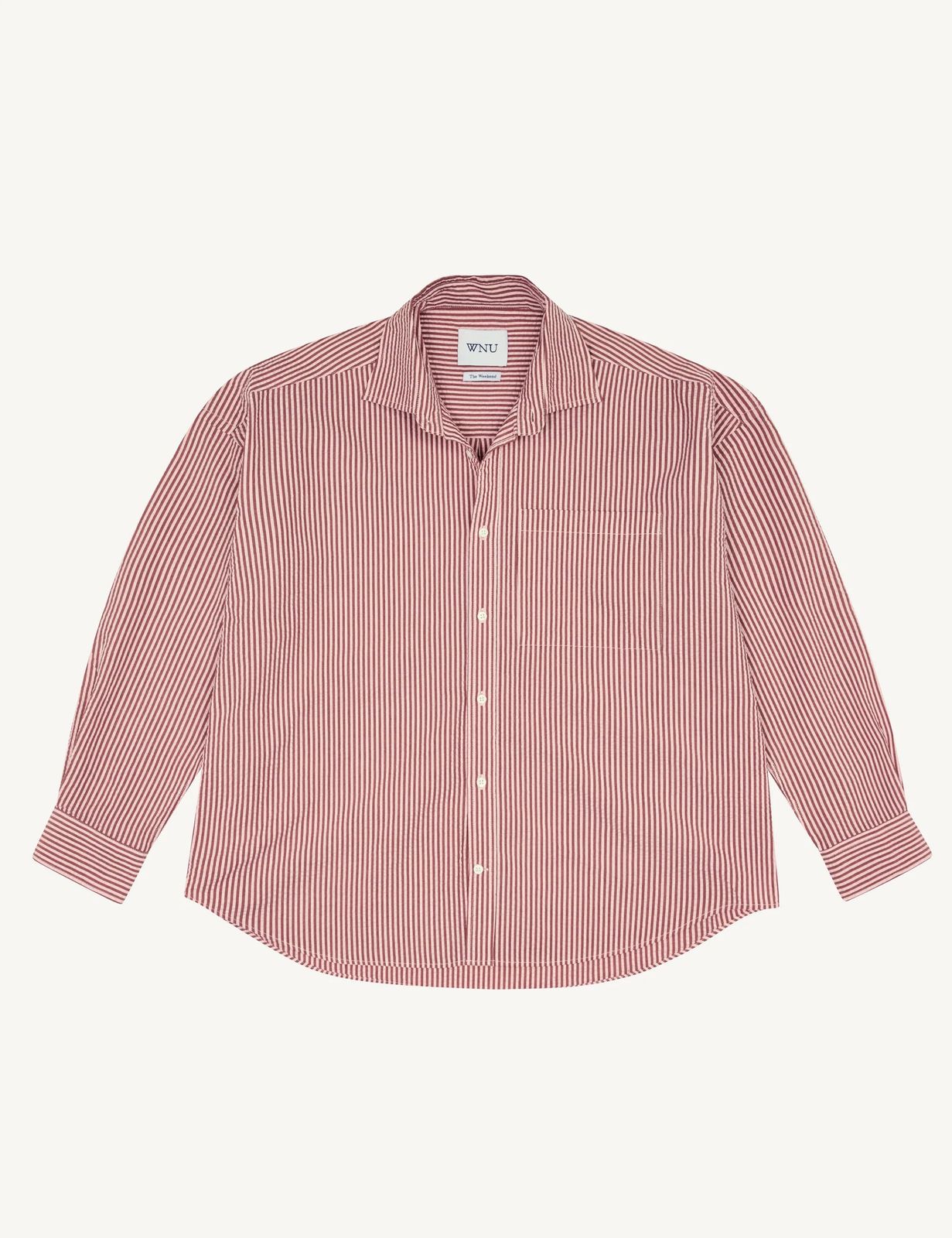 The Set: Seersucker Pink And Berry Stripe Shirt & Boxer Shorts