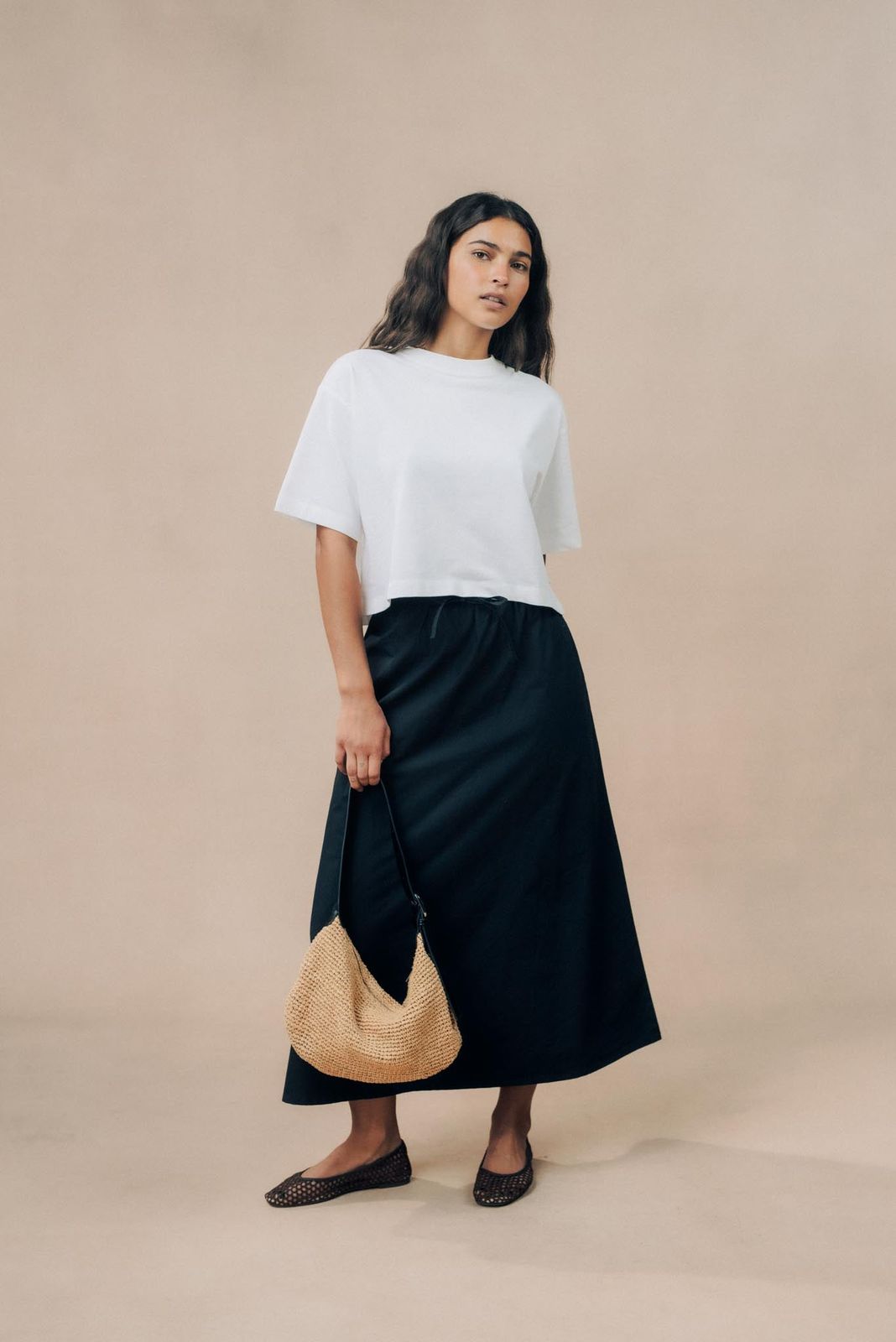 A-Line Midi Skirt