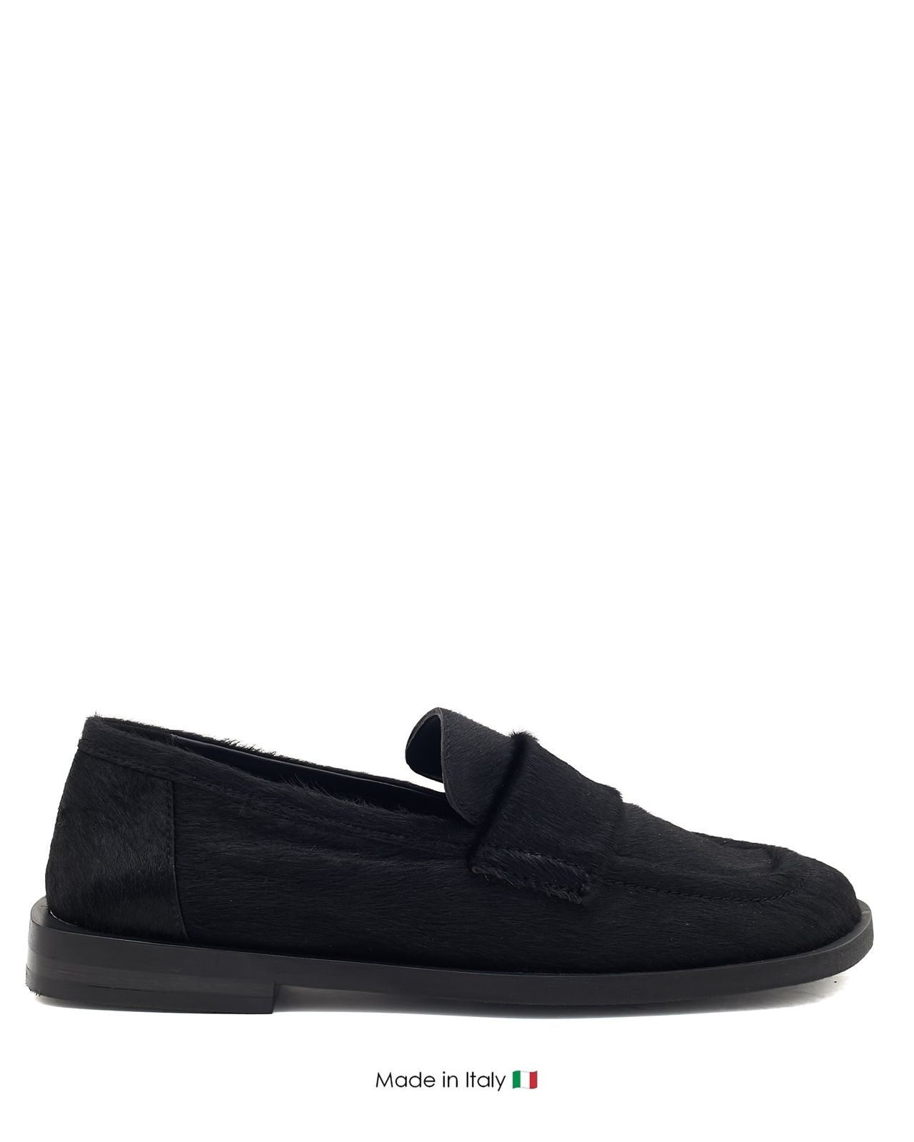 E4375-C Black Pony Loafer
