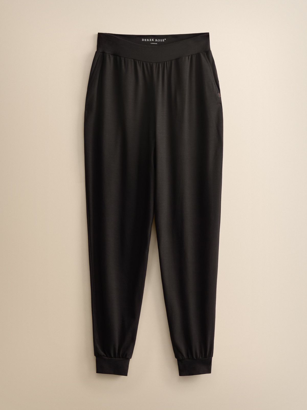 Basel Micro Modal Cuffed Sweatpants Black