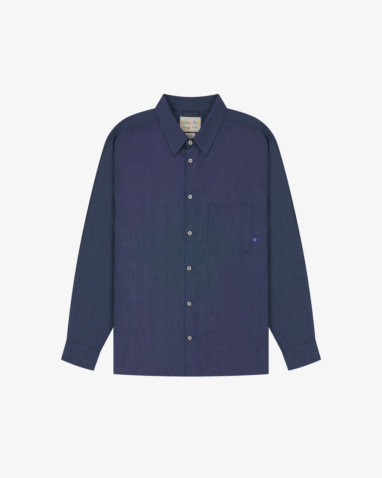 6006 Long-sleeve Oxford shirt - mid-blue chambray