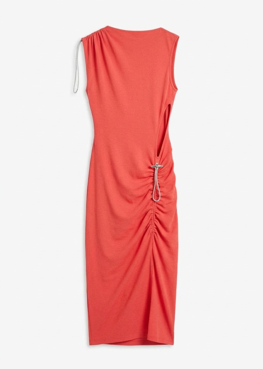 Coperni Adjustable Knit Dress - Red