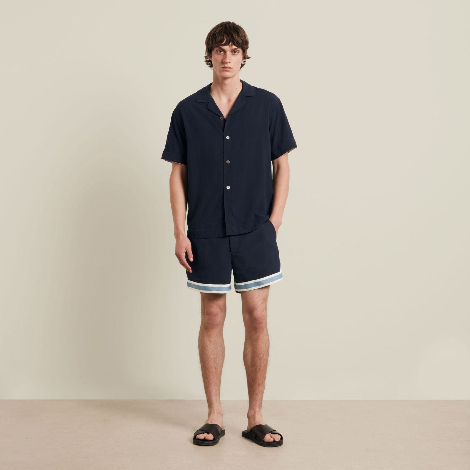 RECYCLED NYLON BALLER SWIMSHORT - NAVY