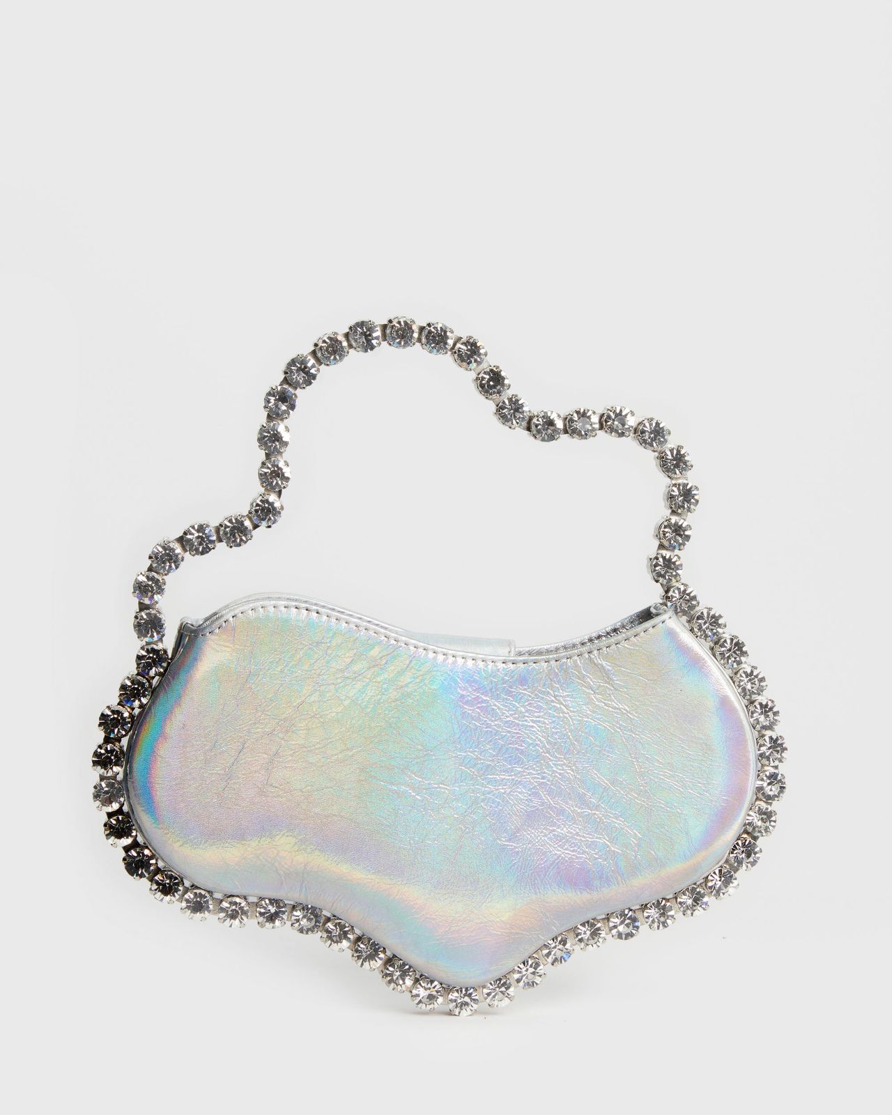 Silver Wavy Eternity Clutch