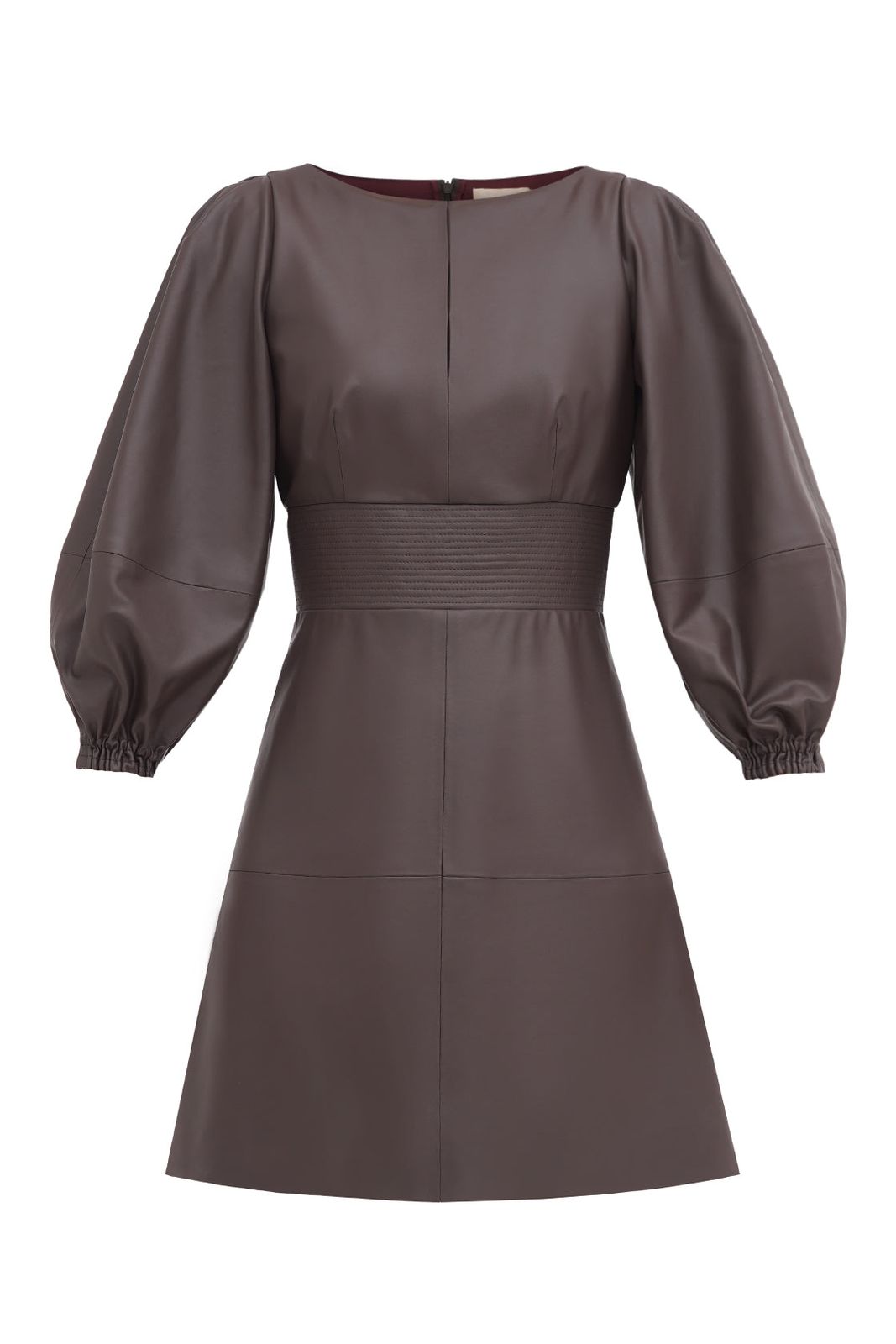 Long Sleeve Organic Vegan Leather Dress | Various Colours