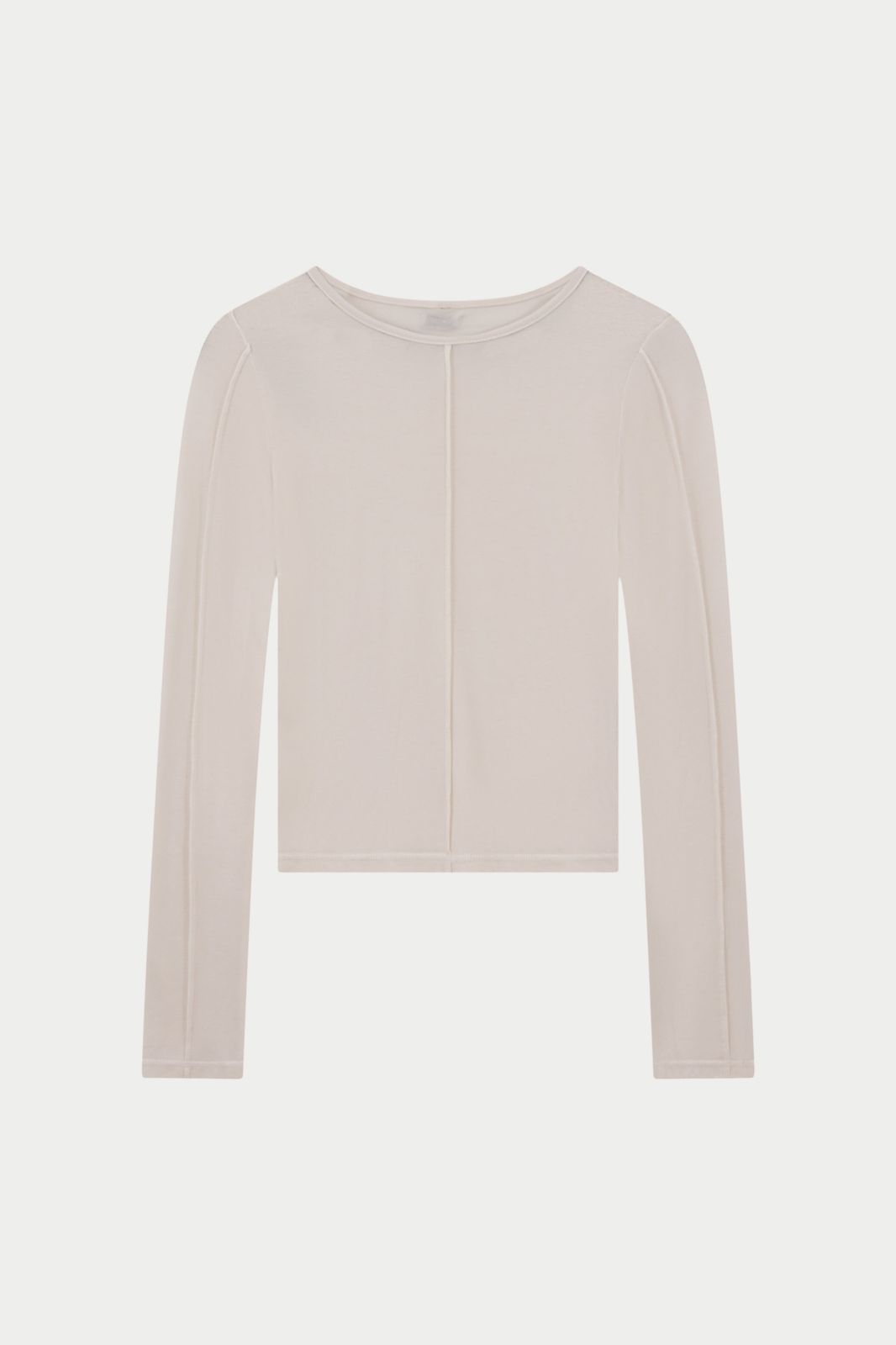 LONG SLEEVE SLUB TOP - WHITE