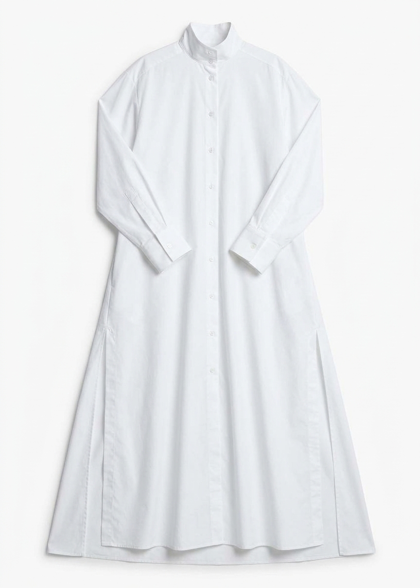 Avery Shirt Dress - White
