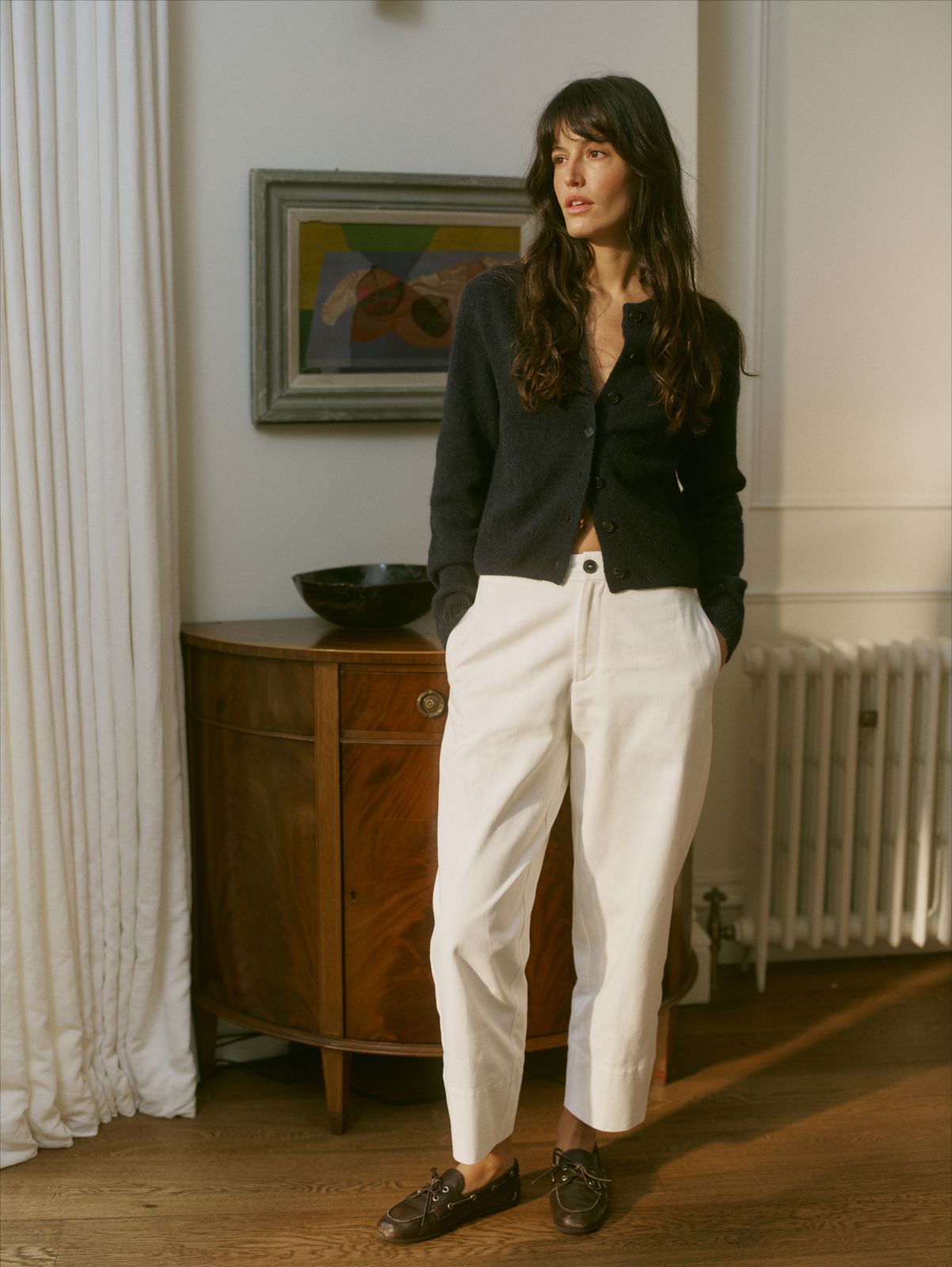 Chartwell Trouser: Cotton Twill, Off White
